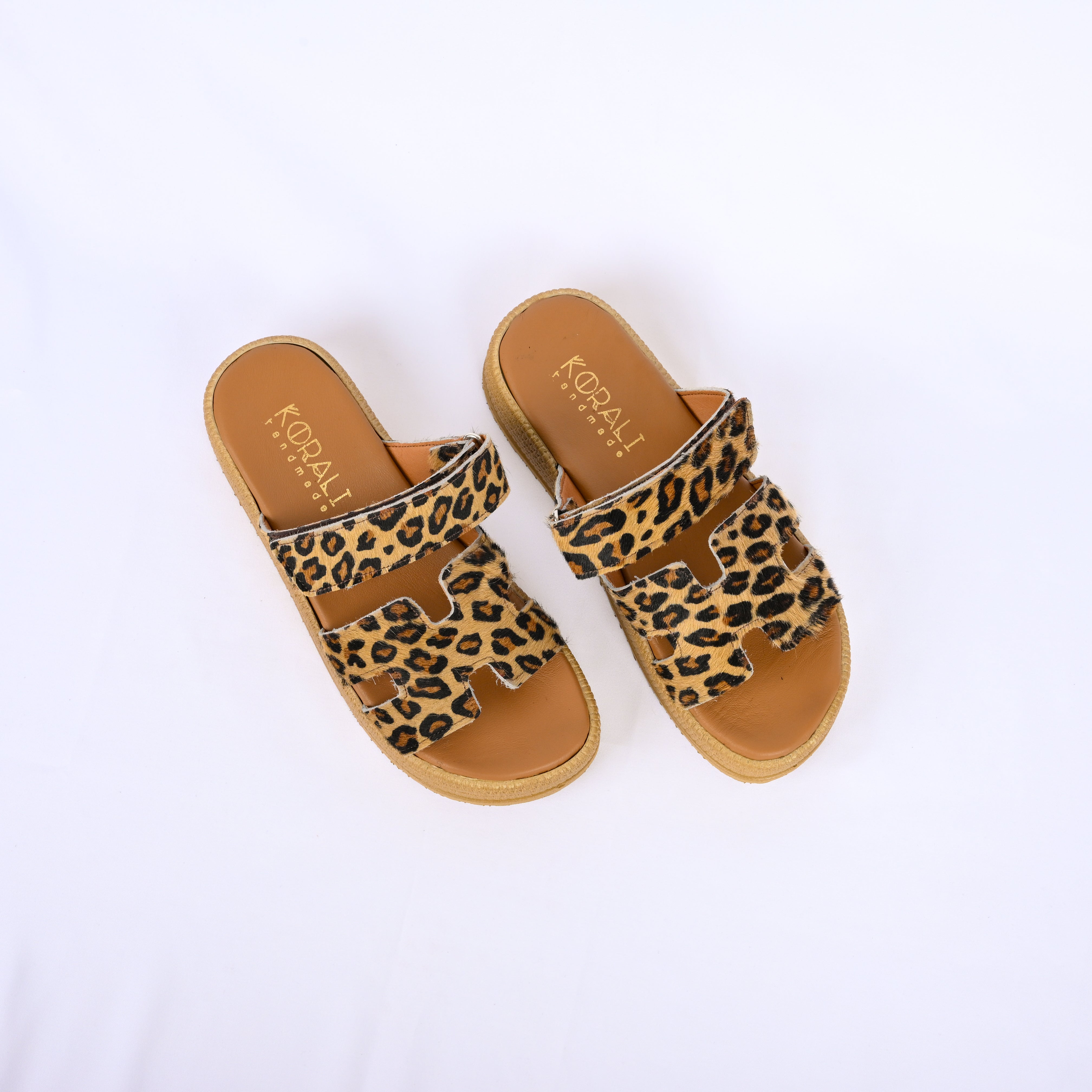ATHANASIA Leather Flatform with Espadrille Sole