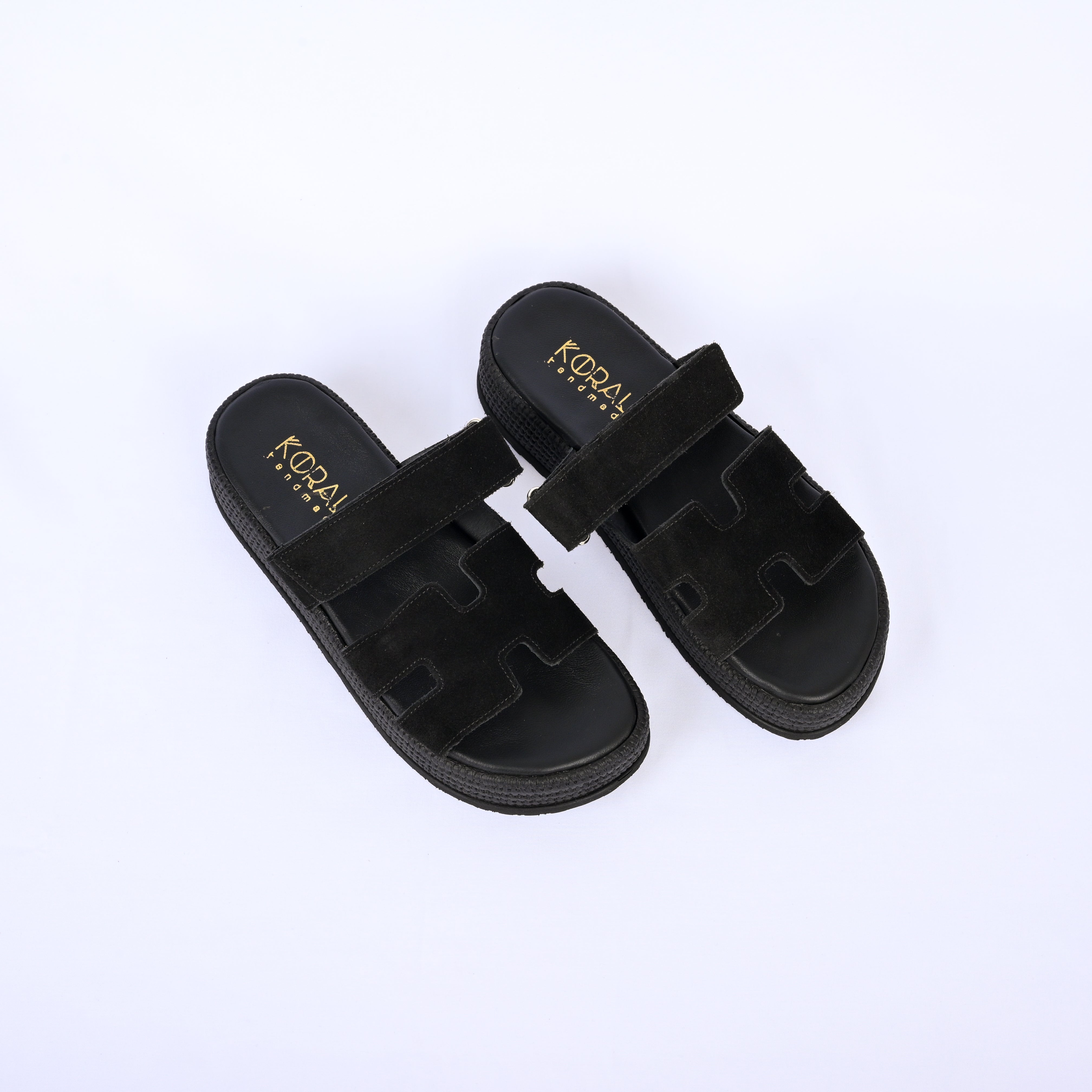 ATHANASIA Leather Flatform with Espadrille Sole