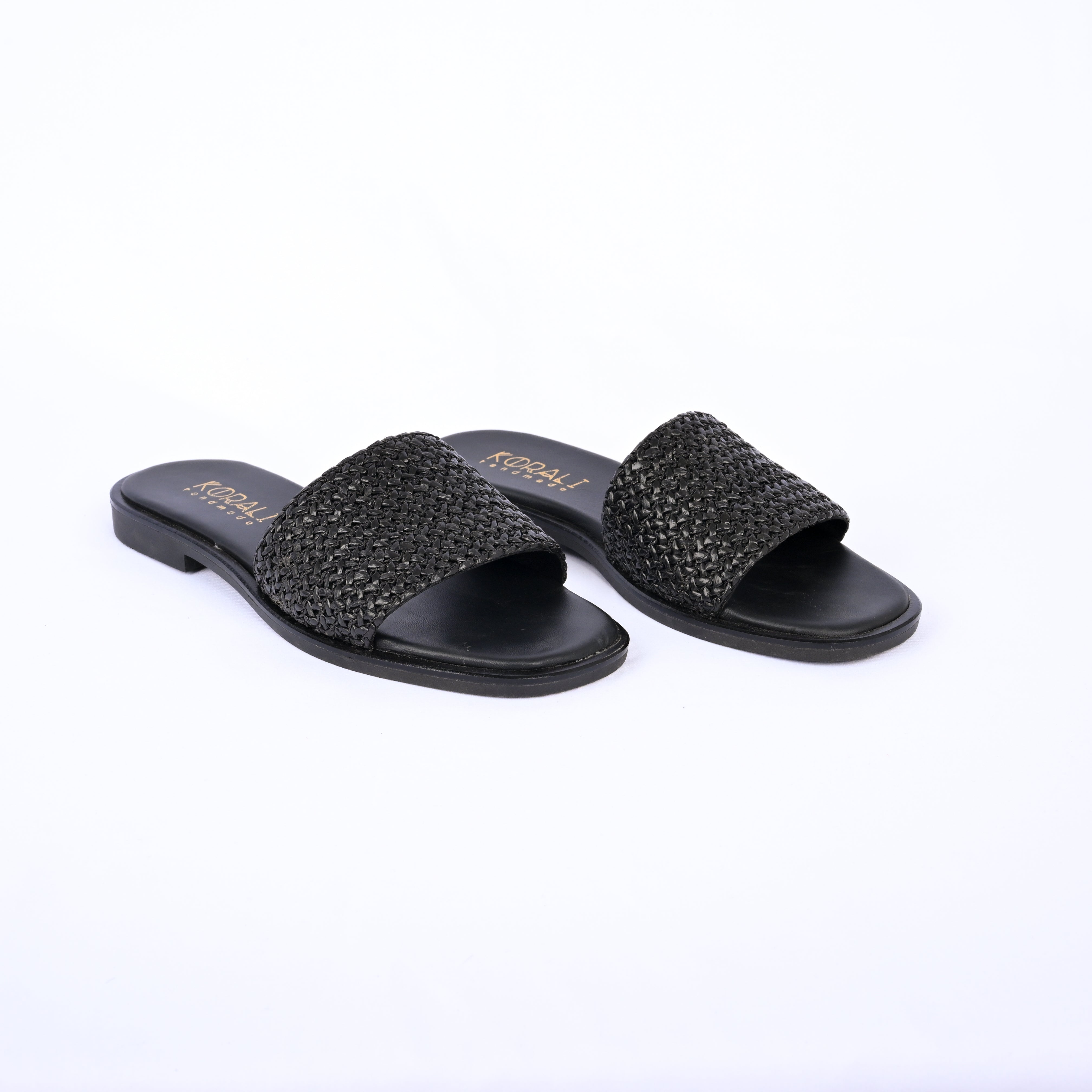 MARGARITA Raffia Strap Slide Sandals