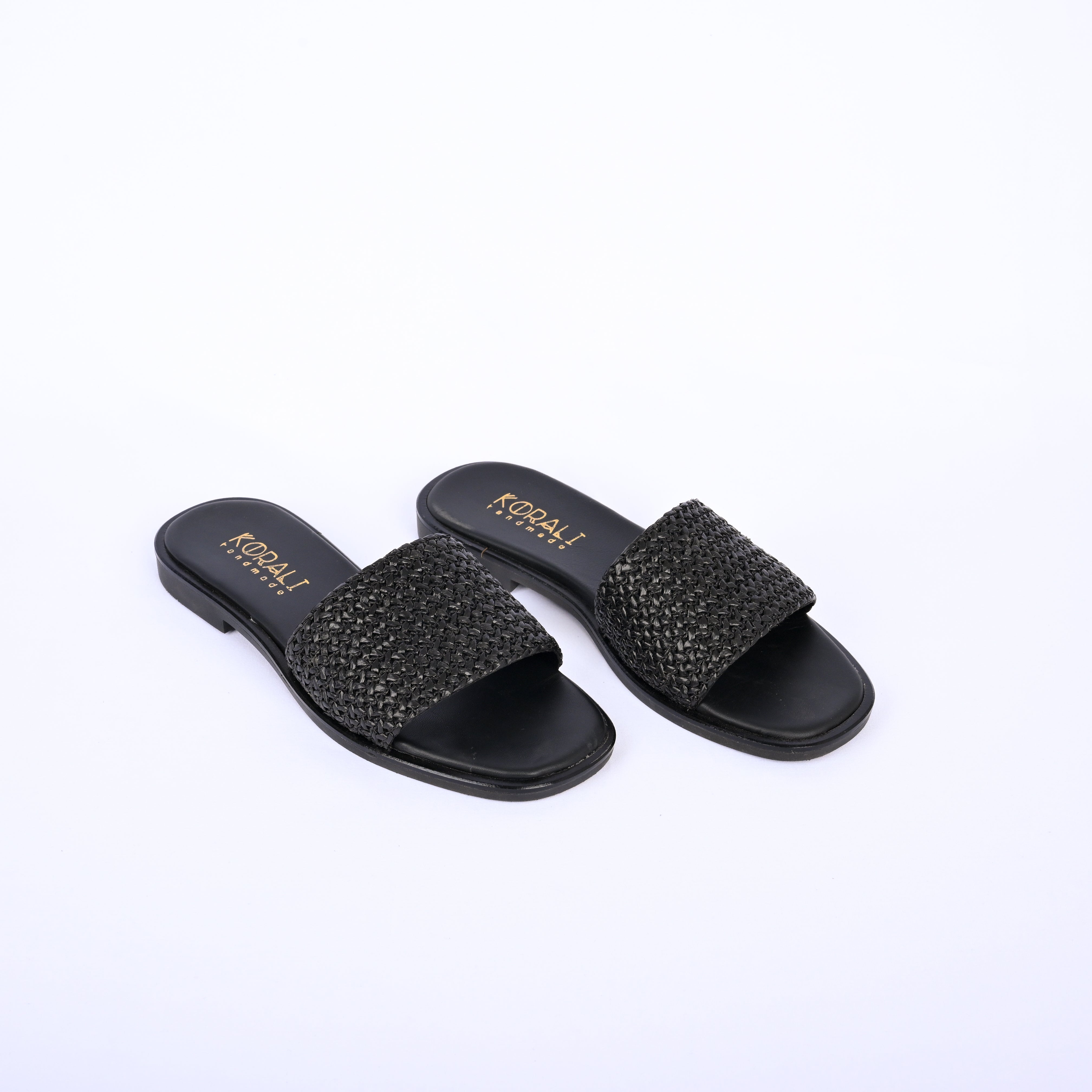 MARGARITA Raffia Strap Slide Sandals