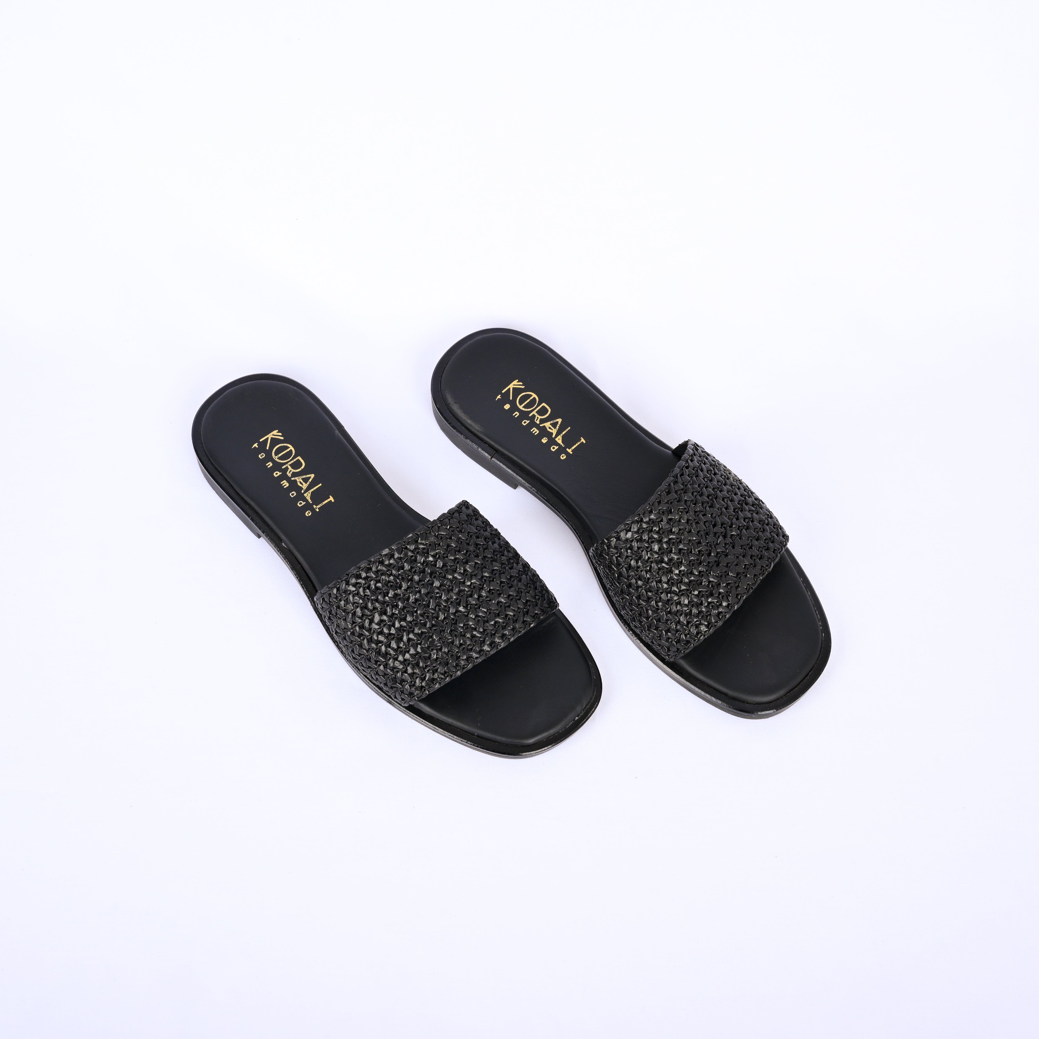 MARGARITA Raffia Strap Slide Sandals