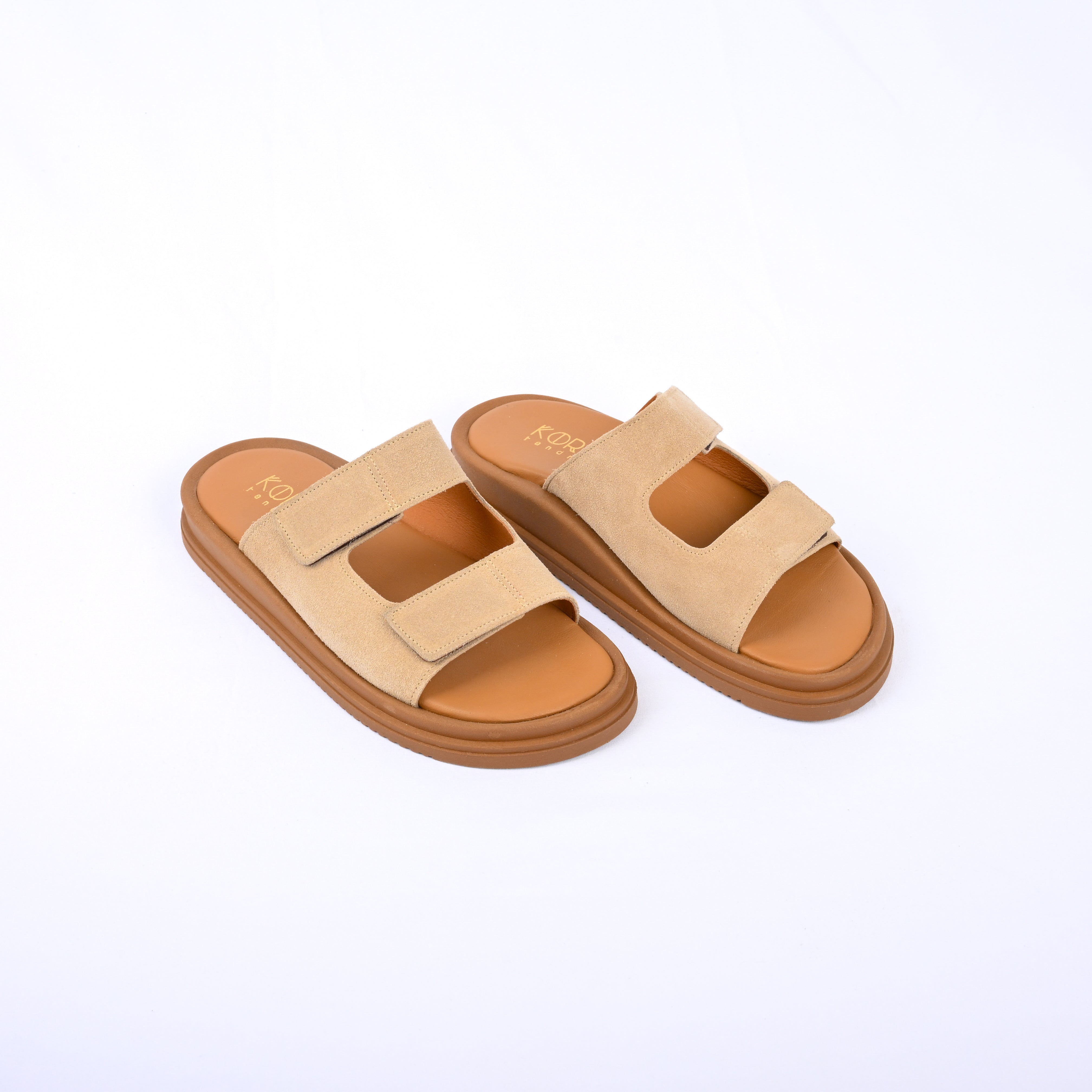 NERINA Double Strap Suede Slides