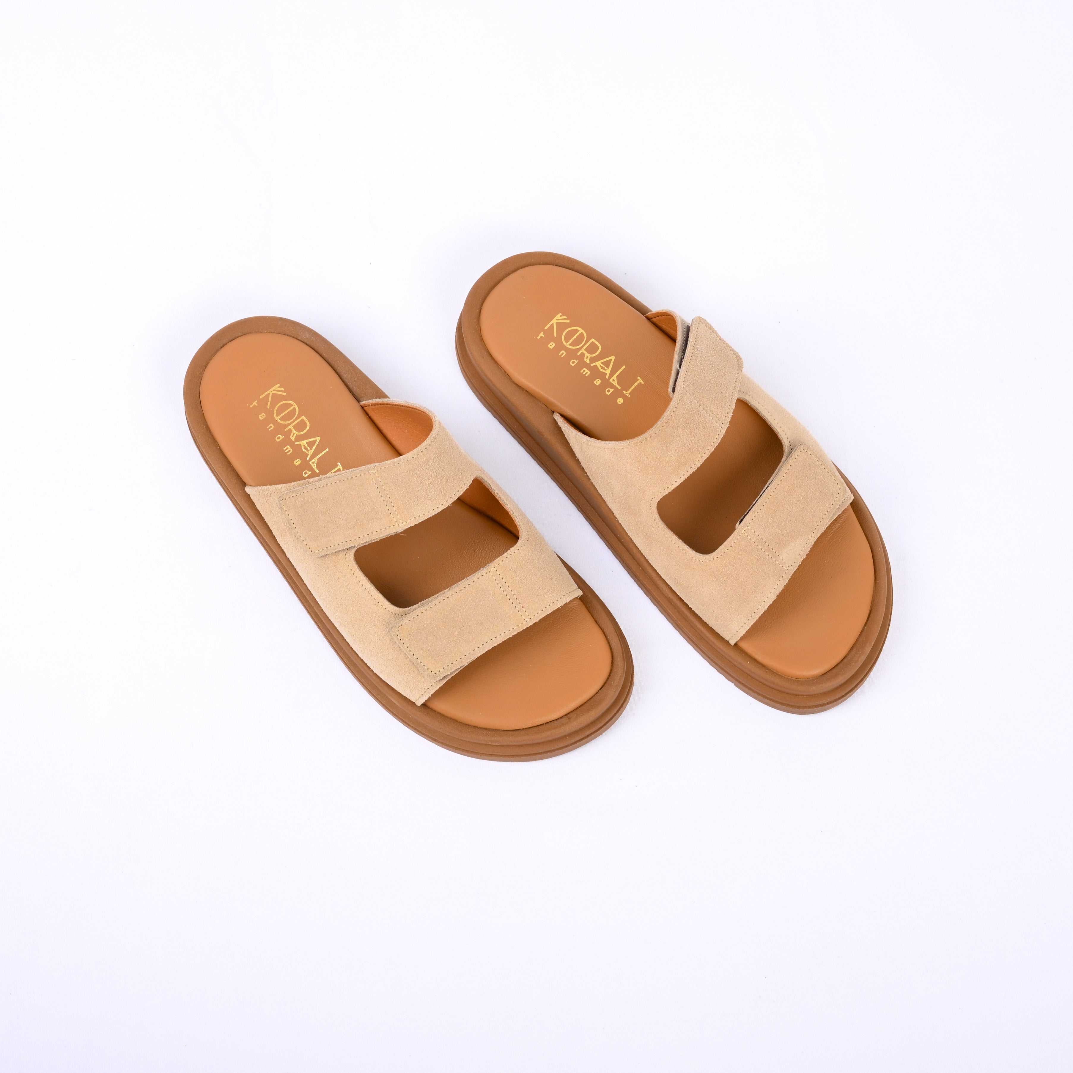 NERINA Double Strap Suede Slides