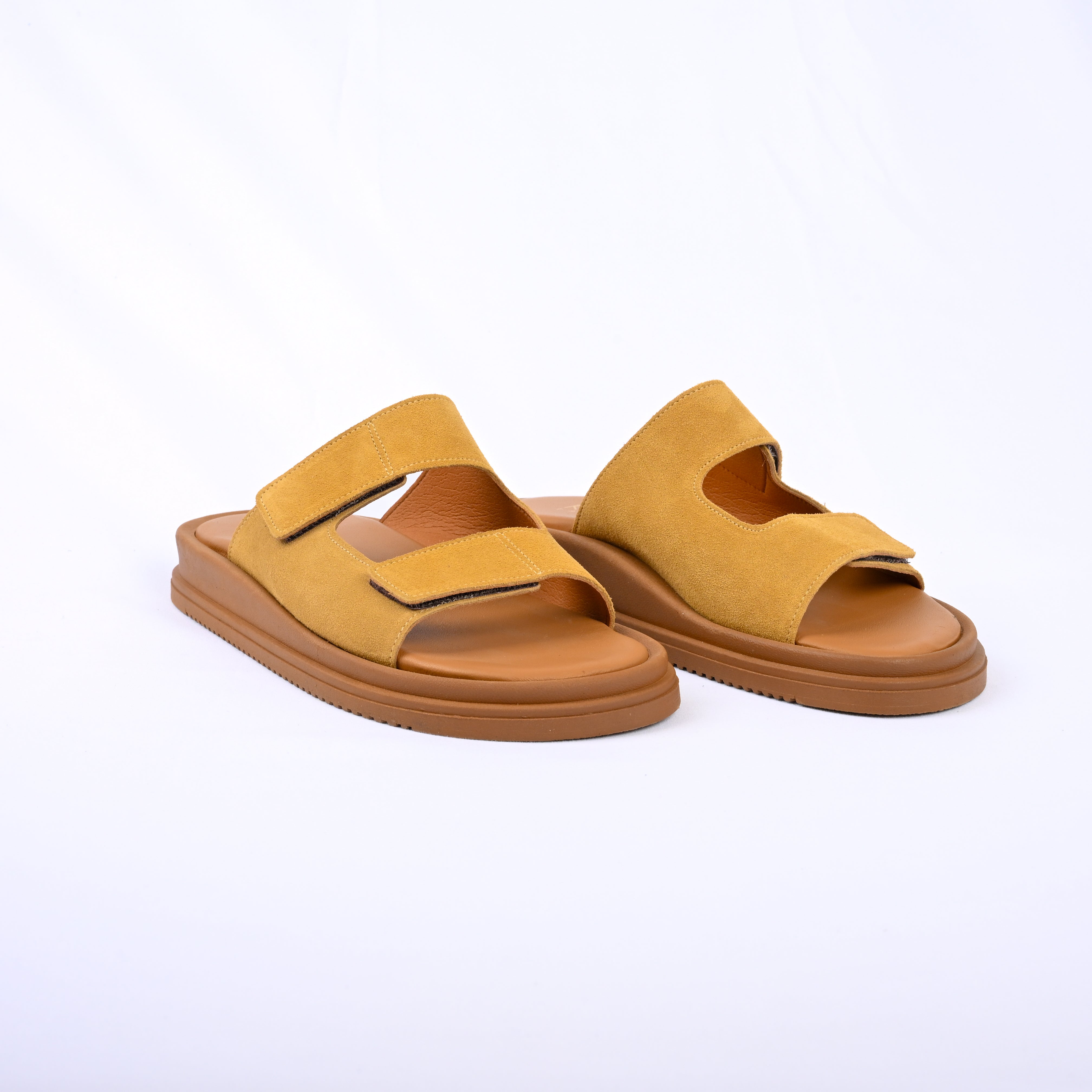 NERINA Double Strap Suede Slides