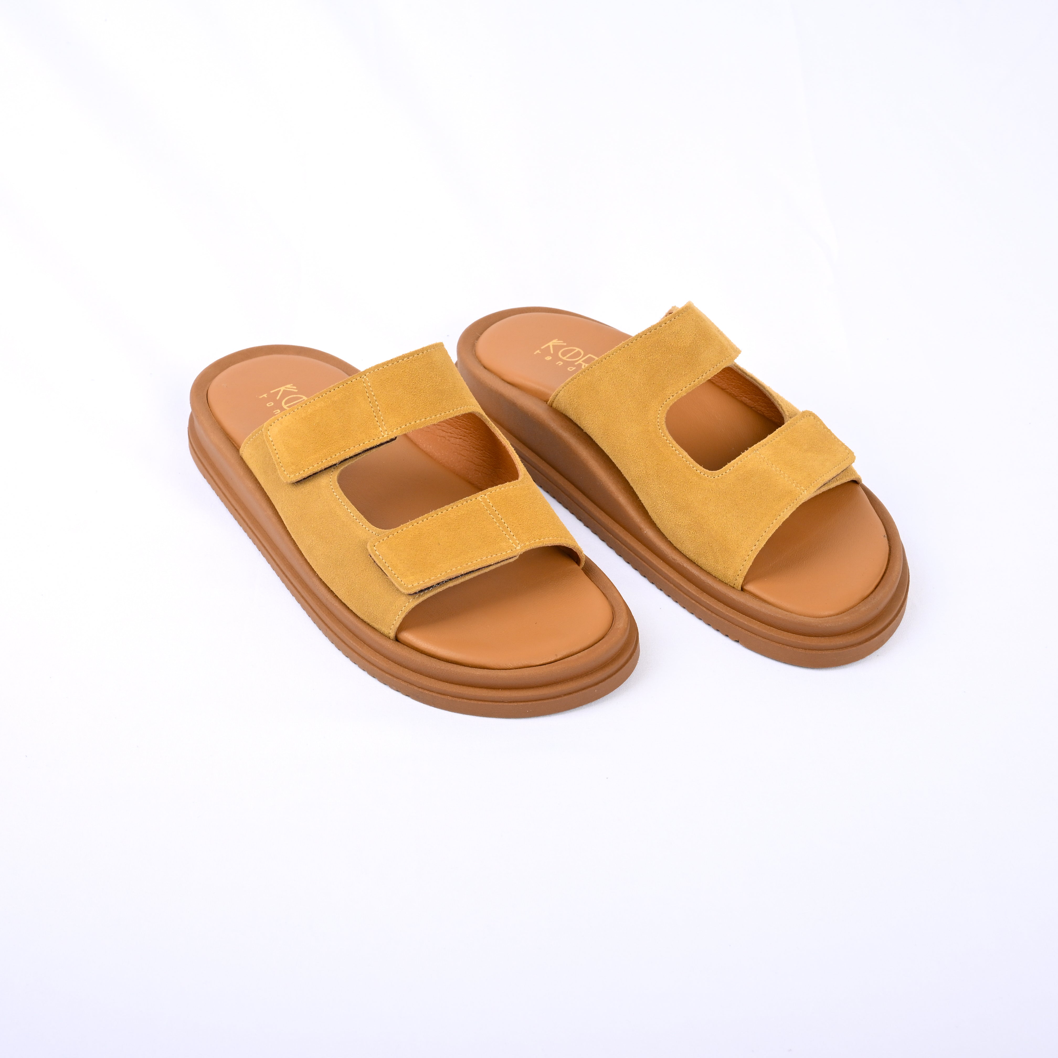 NERINA Double Strap Suede Slides