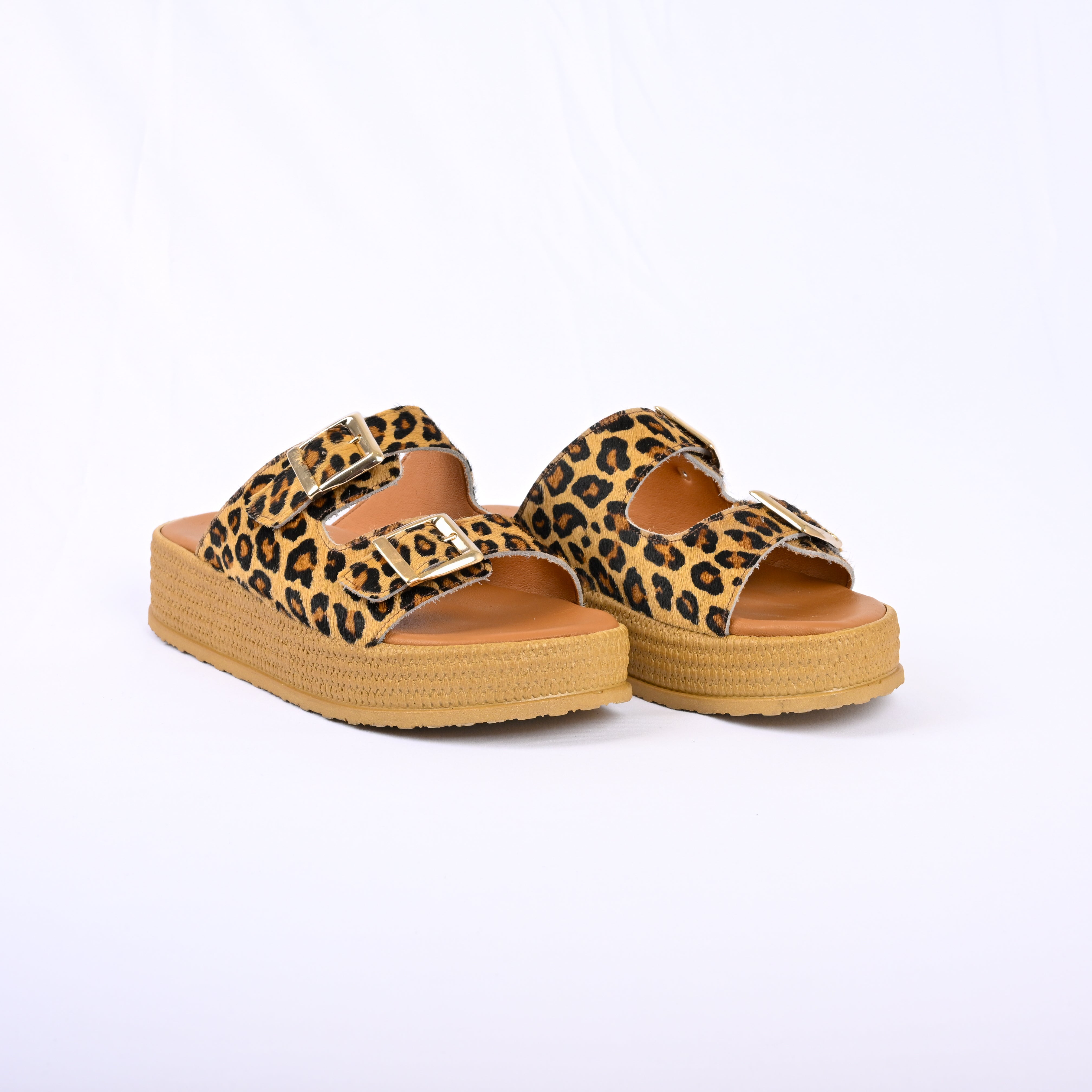 FOTINI Double-Buckle Espadrille Sandals