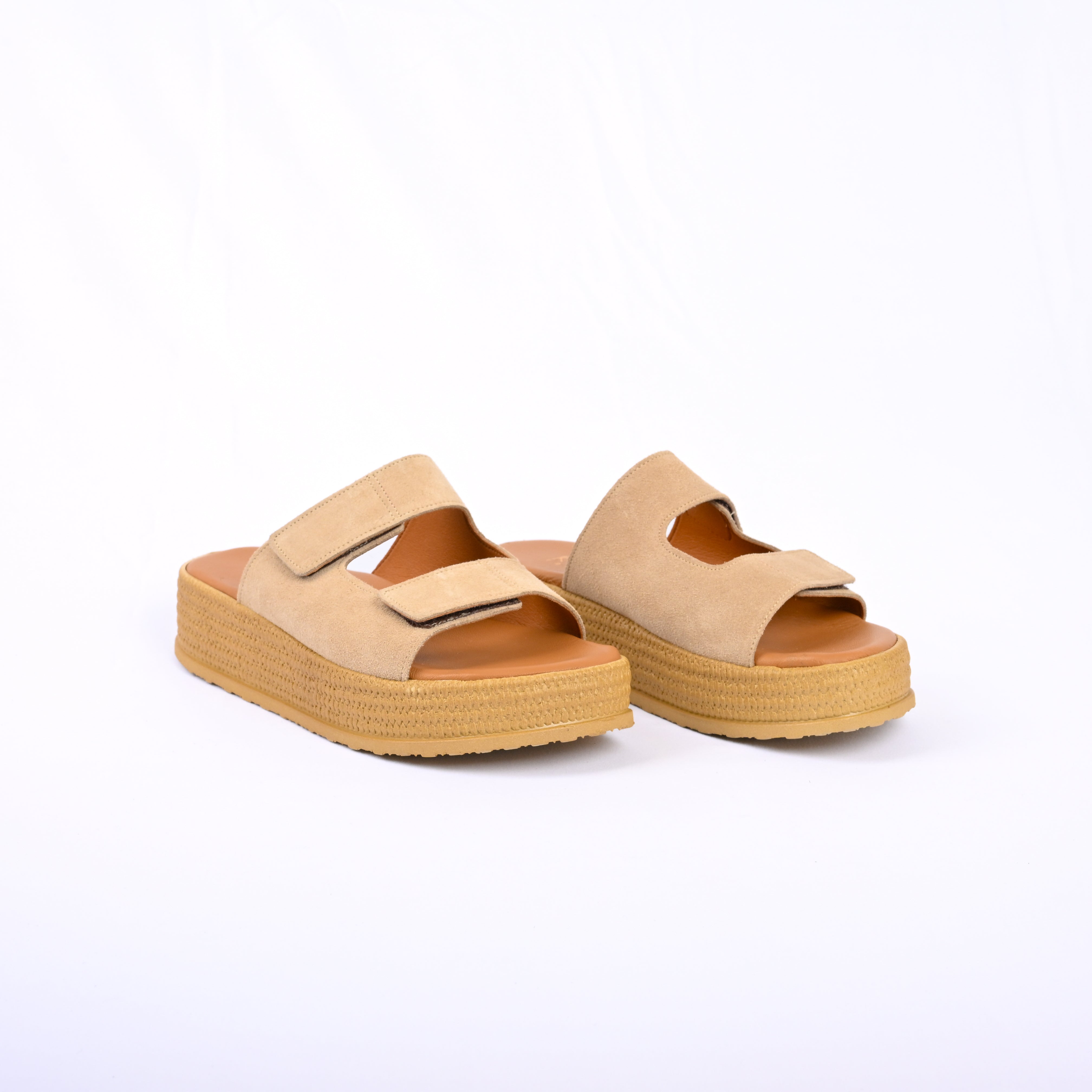 CHRYSIDA Suede Flatform with Adjustable Straps