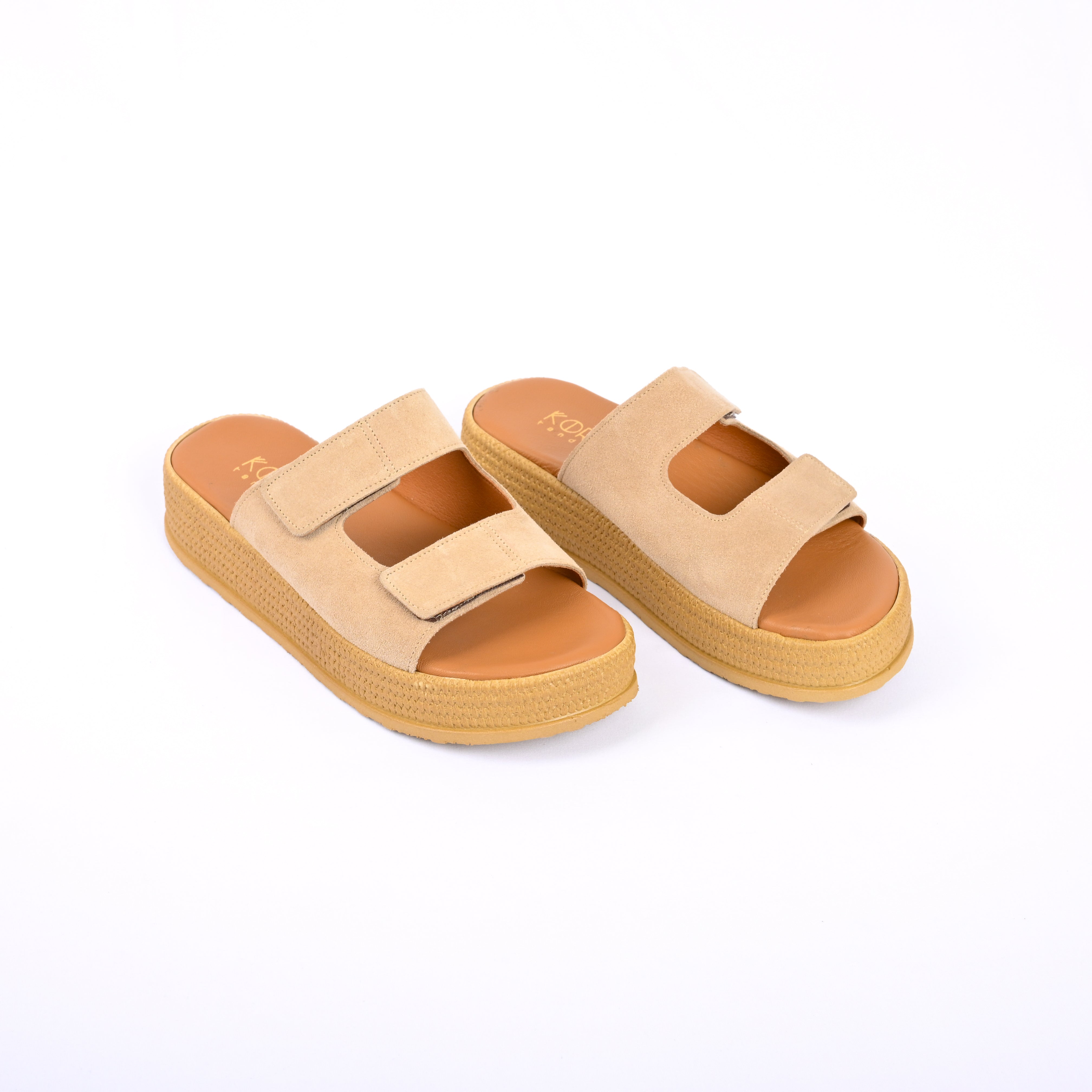 CHRYSIDA Suede Flatform with Adjustable Straps