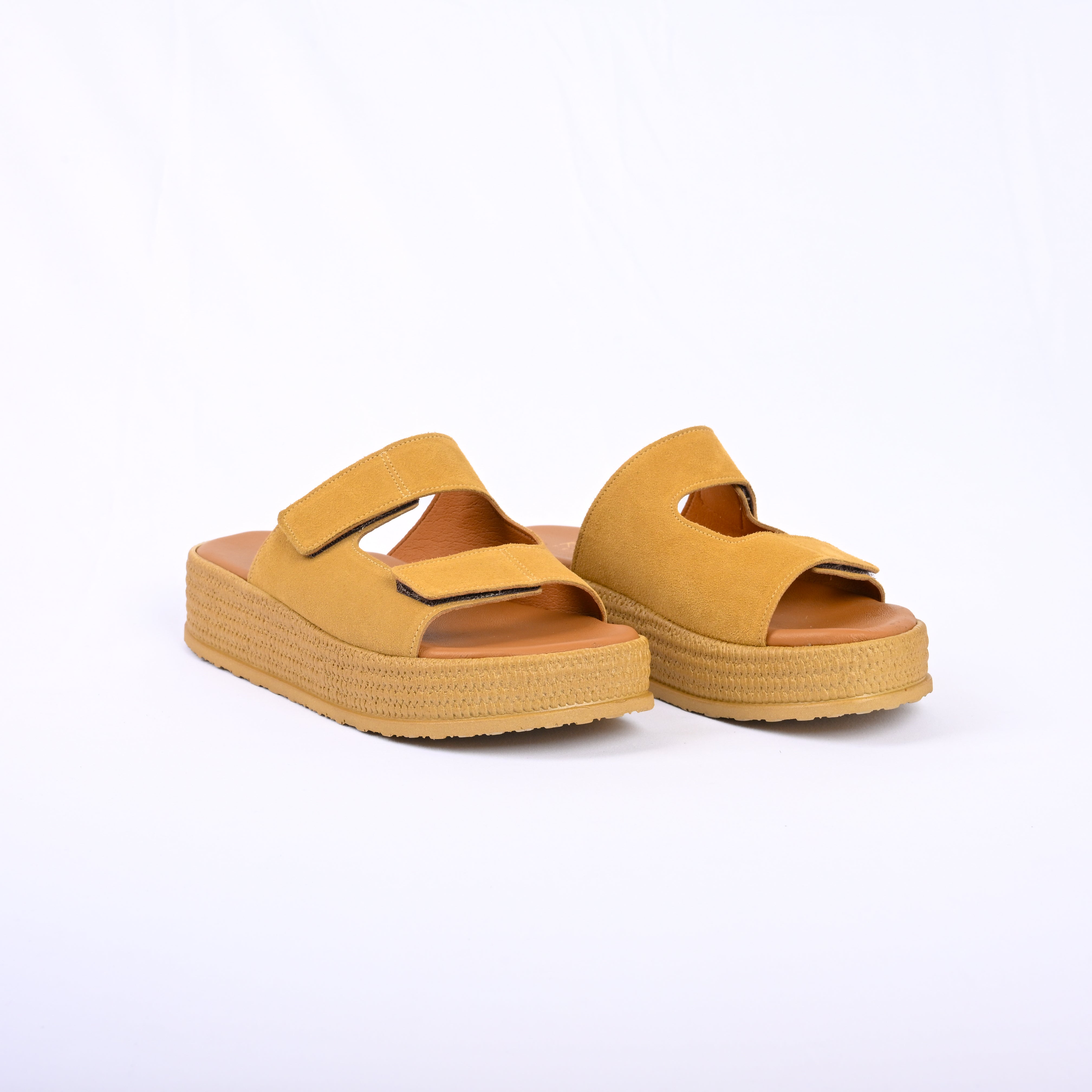 CHRYSIDA Suede Flatform with Adjustable Straps