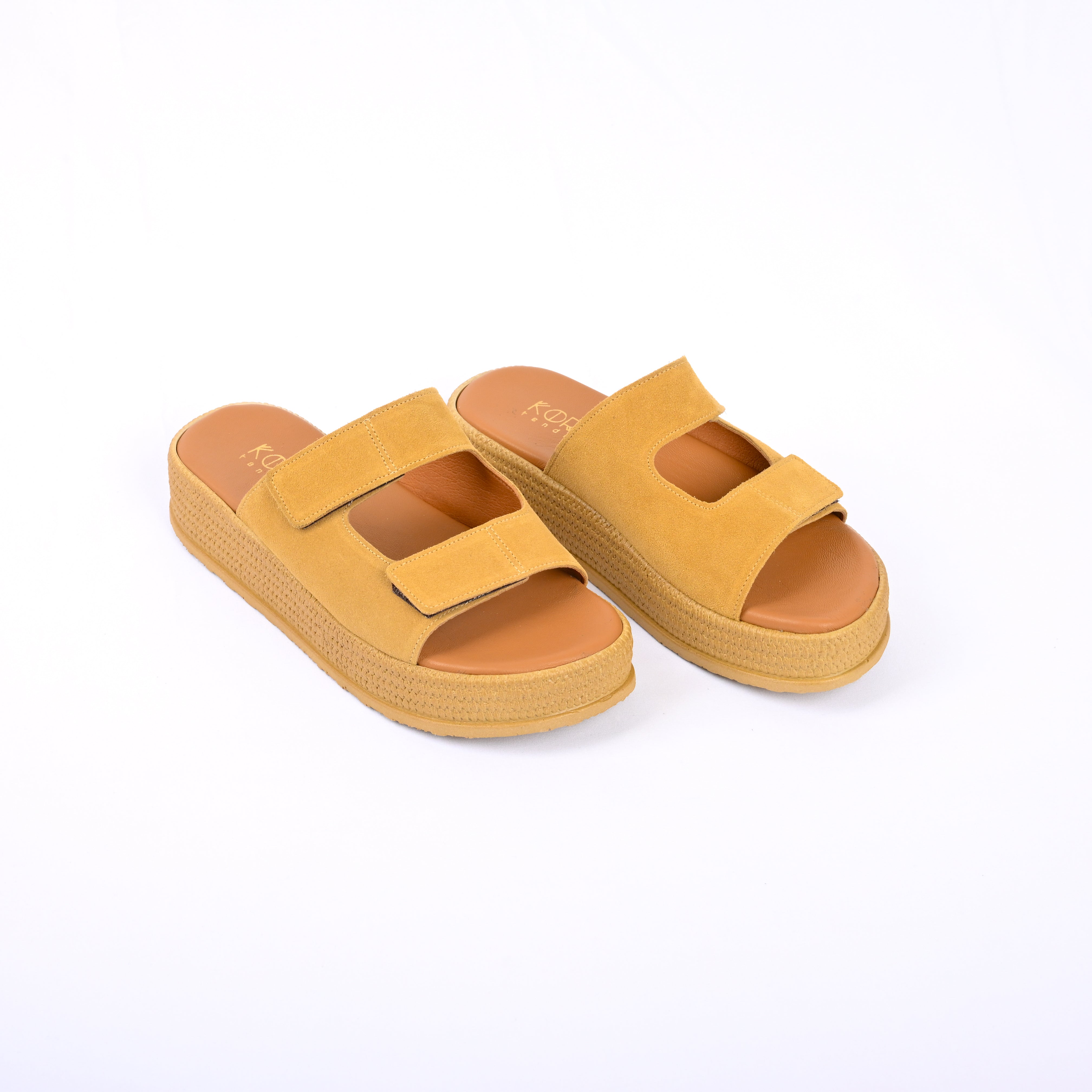 CHRYSIDA Suede Flatform with Adjustable Straps