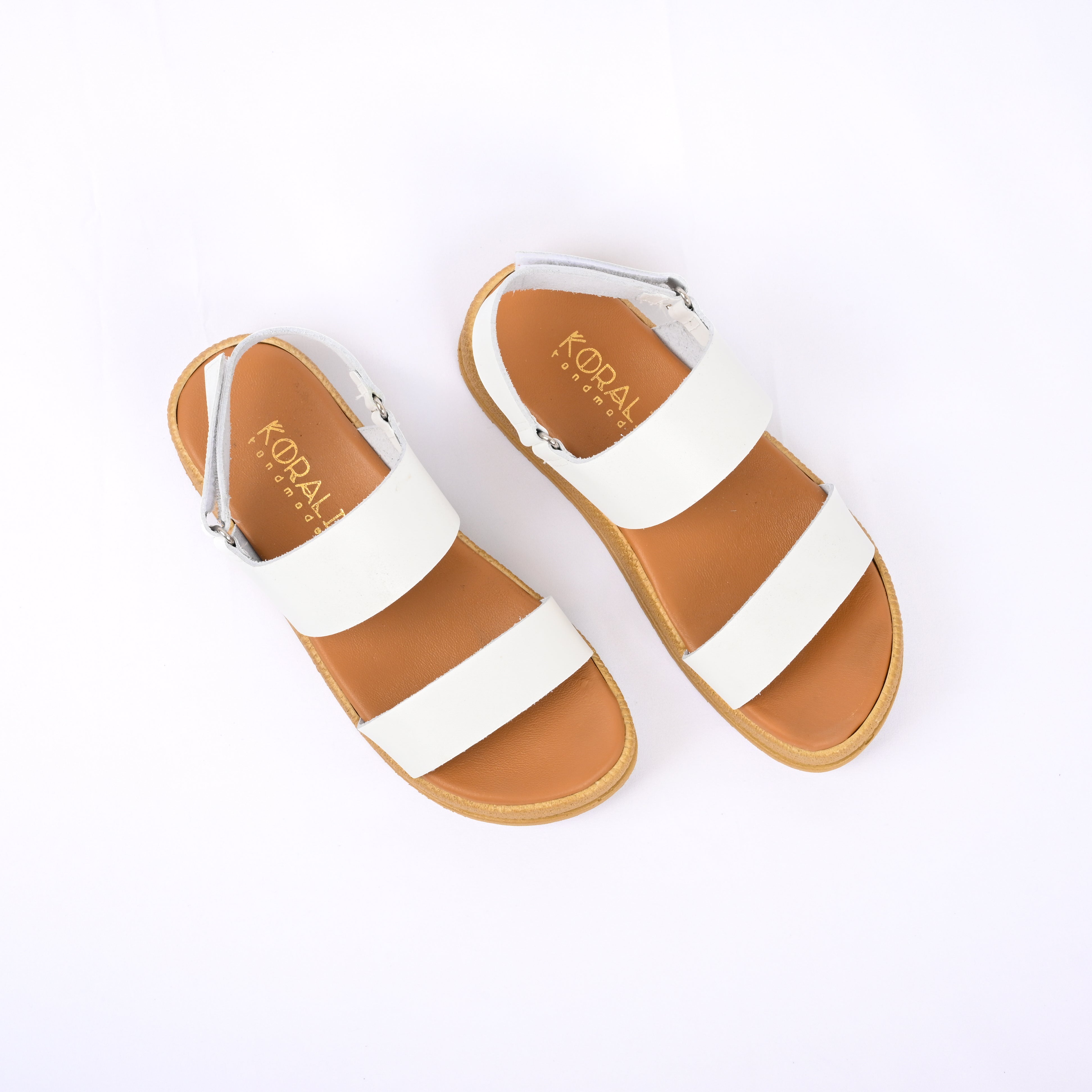 AGGELIKI Leather Strap Sandals with an Espadrille Finish