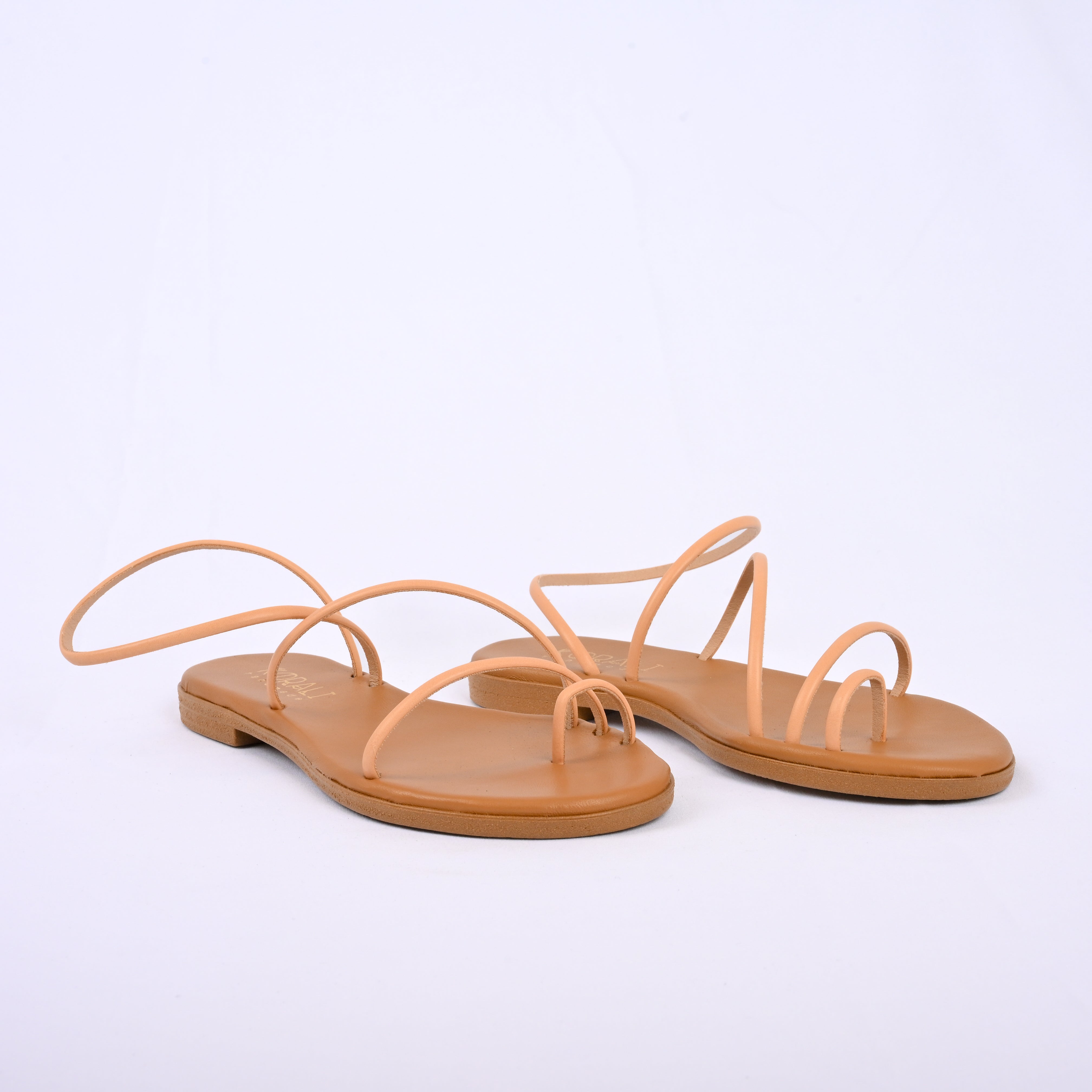 EURYDICE Minimal Leather Strap Sandal