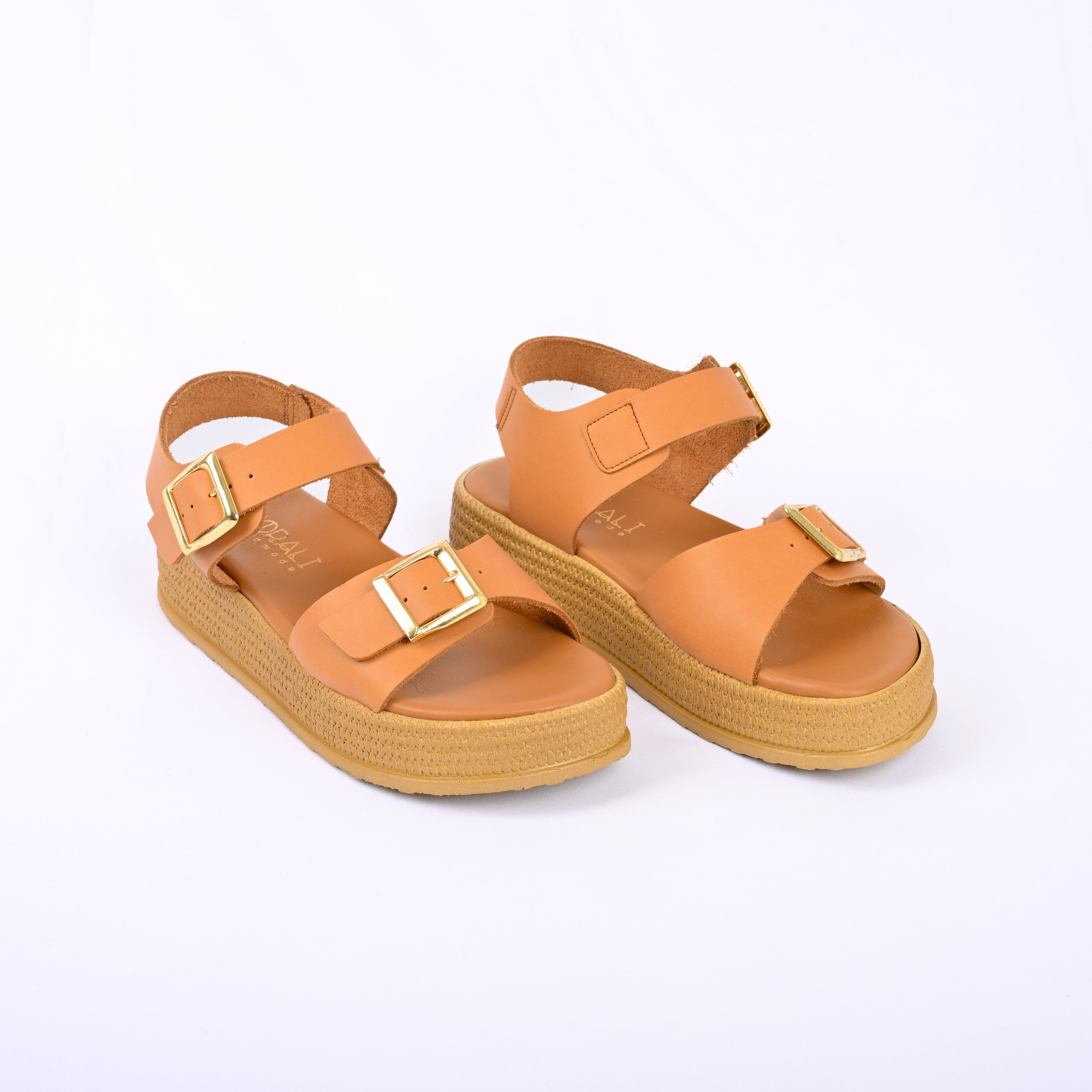 VASILIKI Leather Buckle Sandals