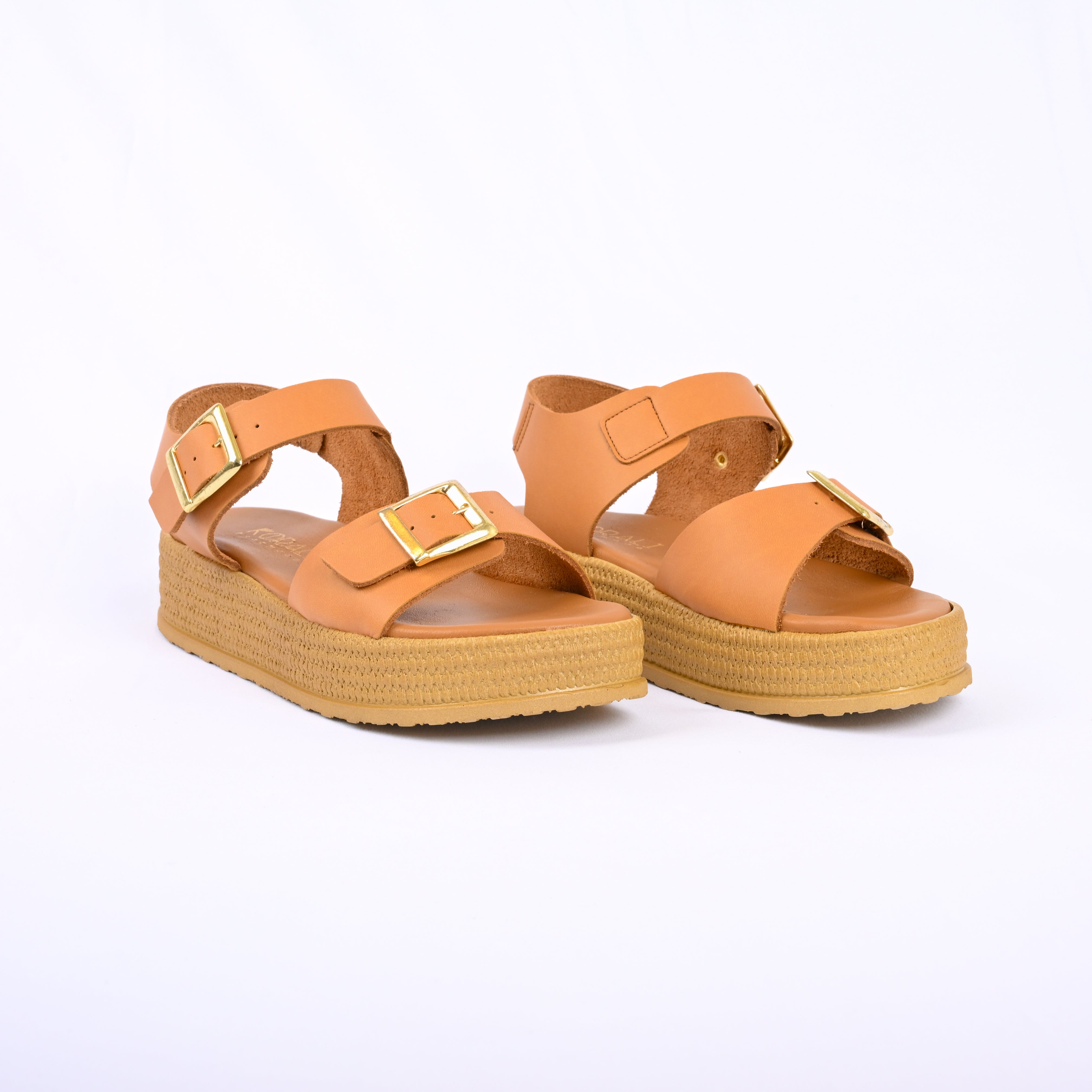 VASILIKI Leather Buckle Sandals