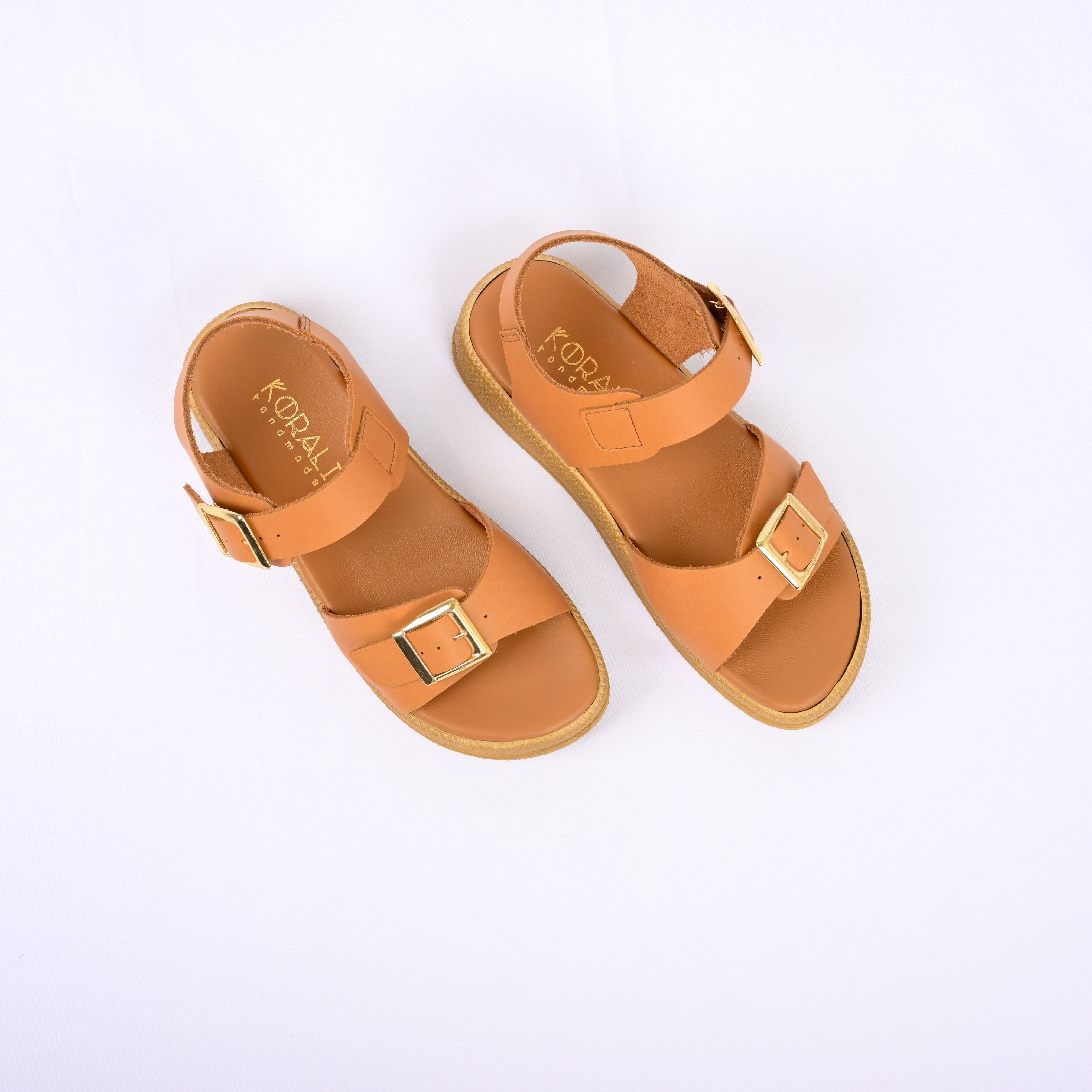 VASILIKI Leather Buckle Sandals