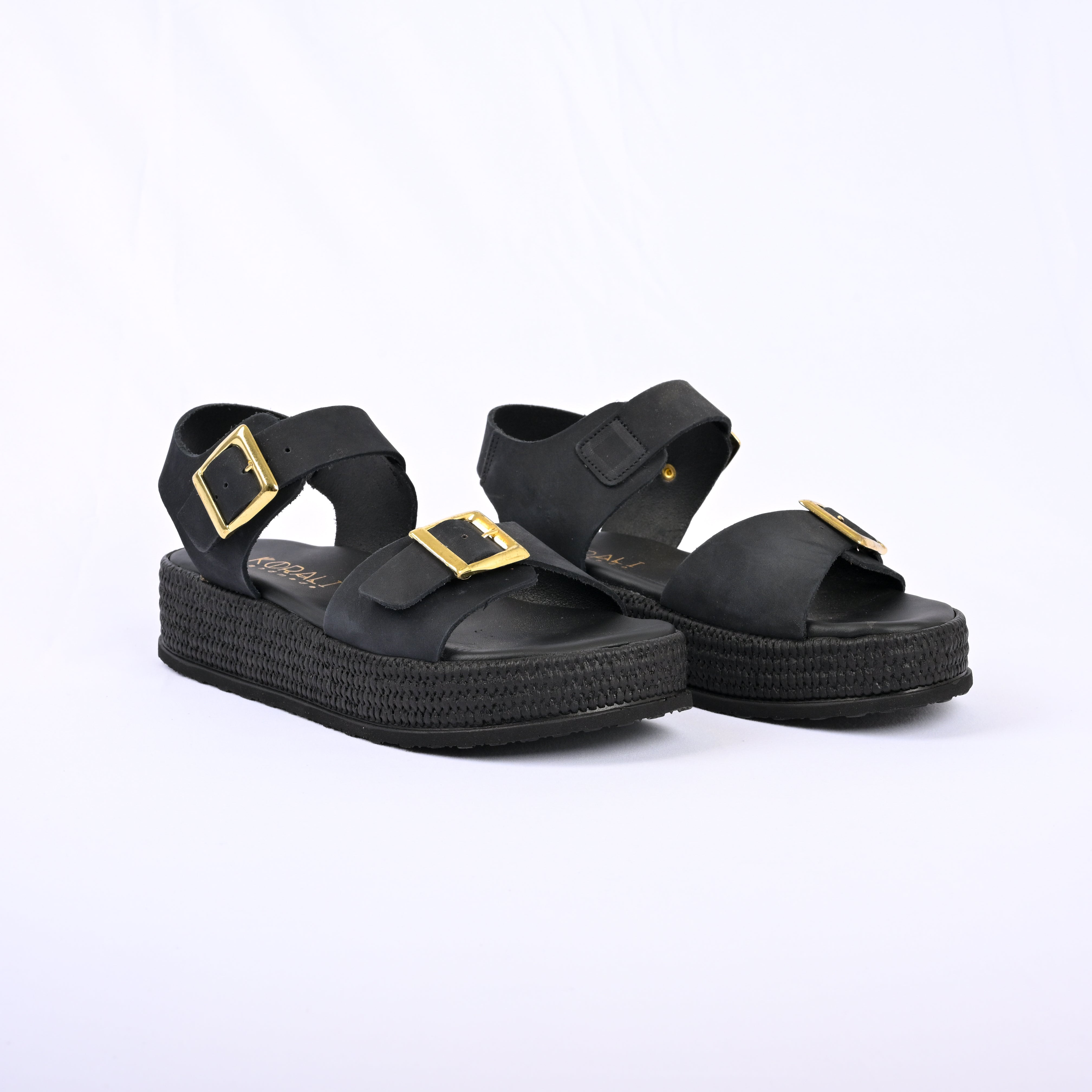 VASILIKI Leather Buckle Sandals