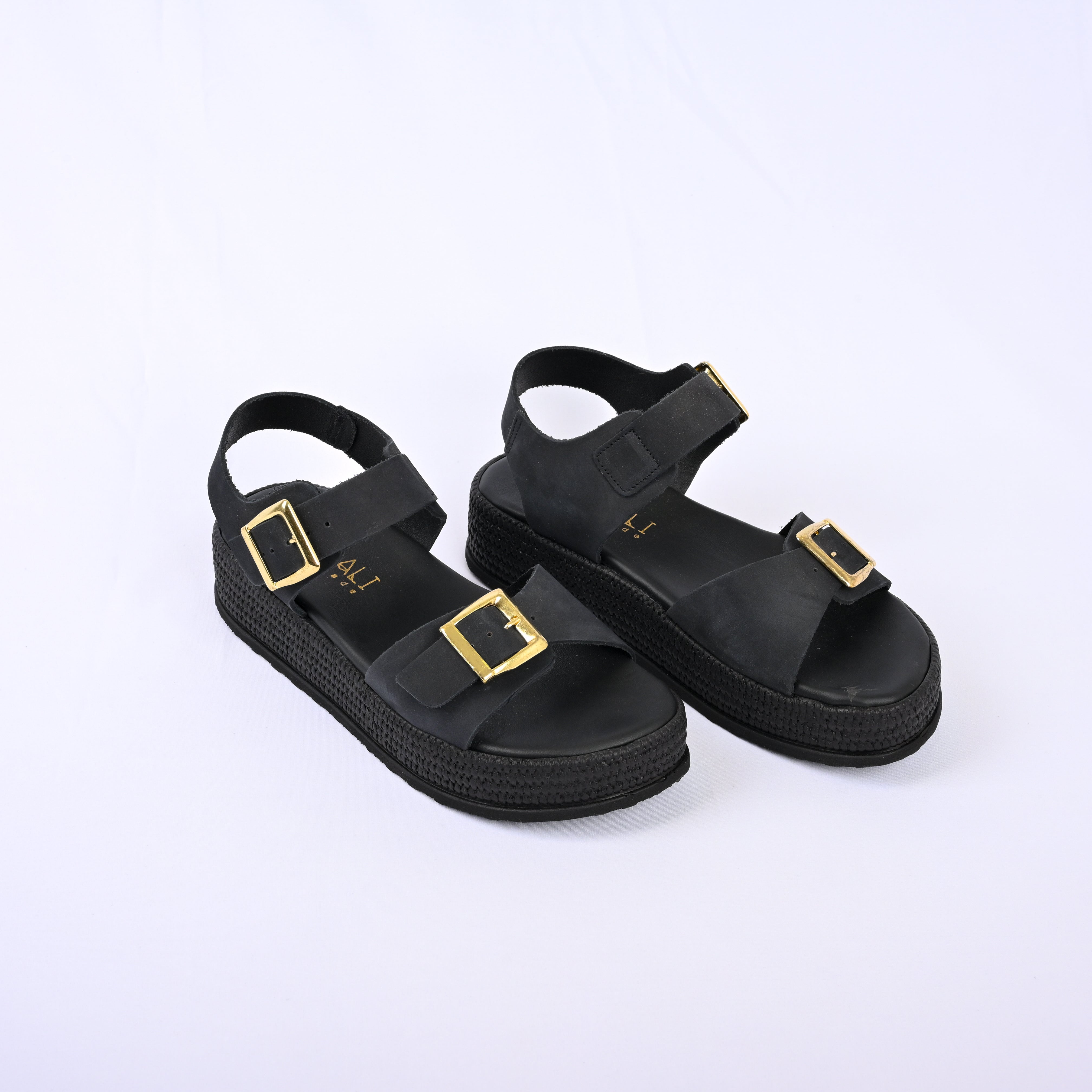 VASILIKI Leather Buckle Sandals