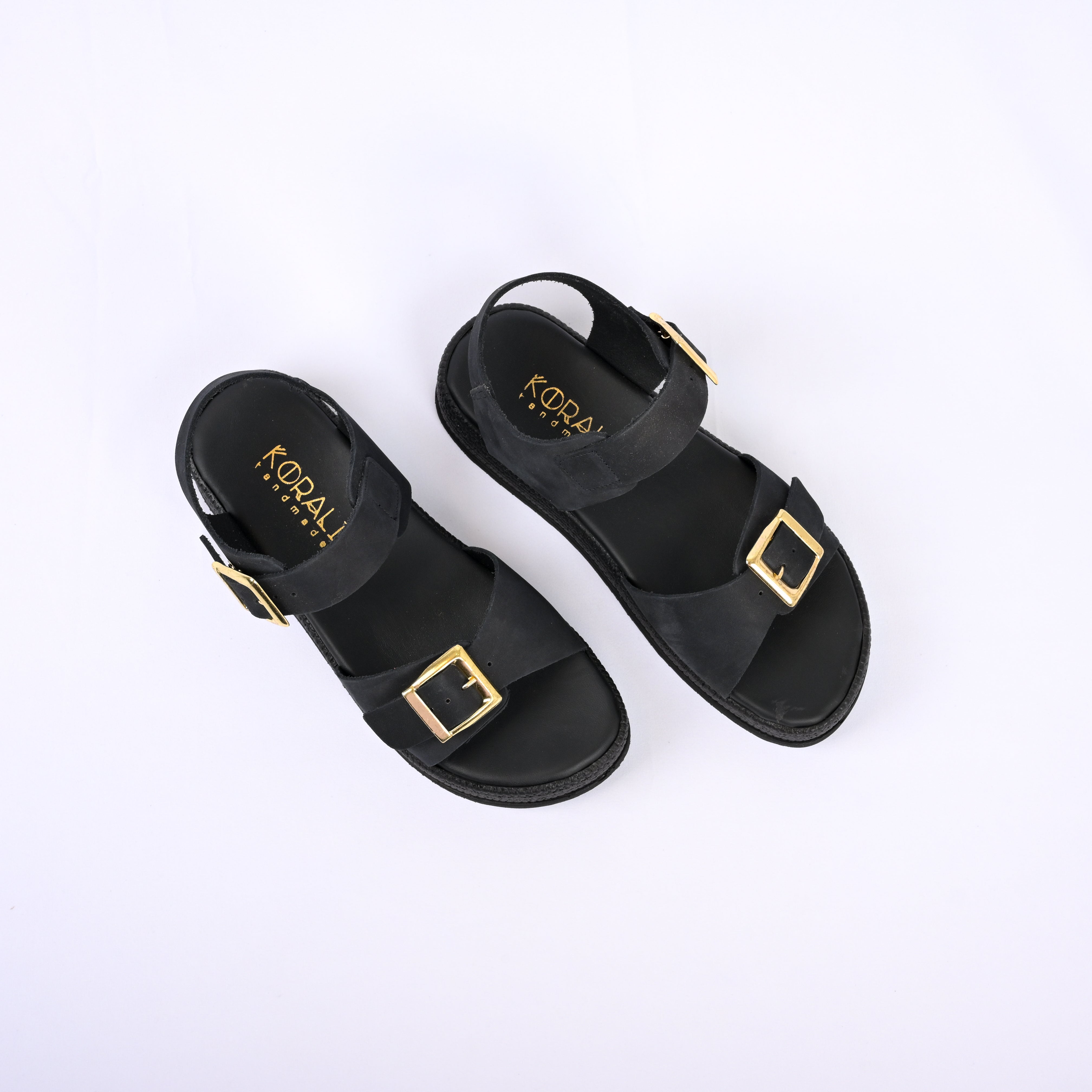 VASILIKI Leather Buckle Sandals