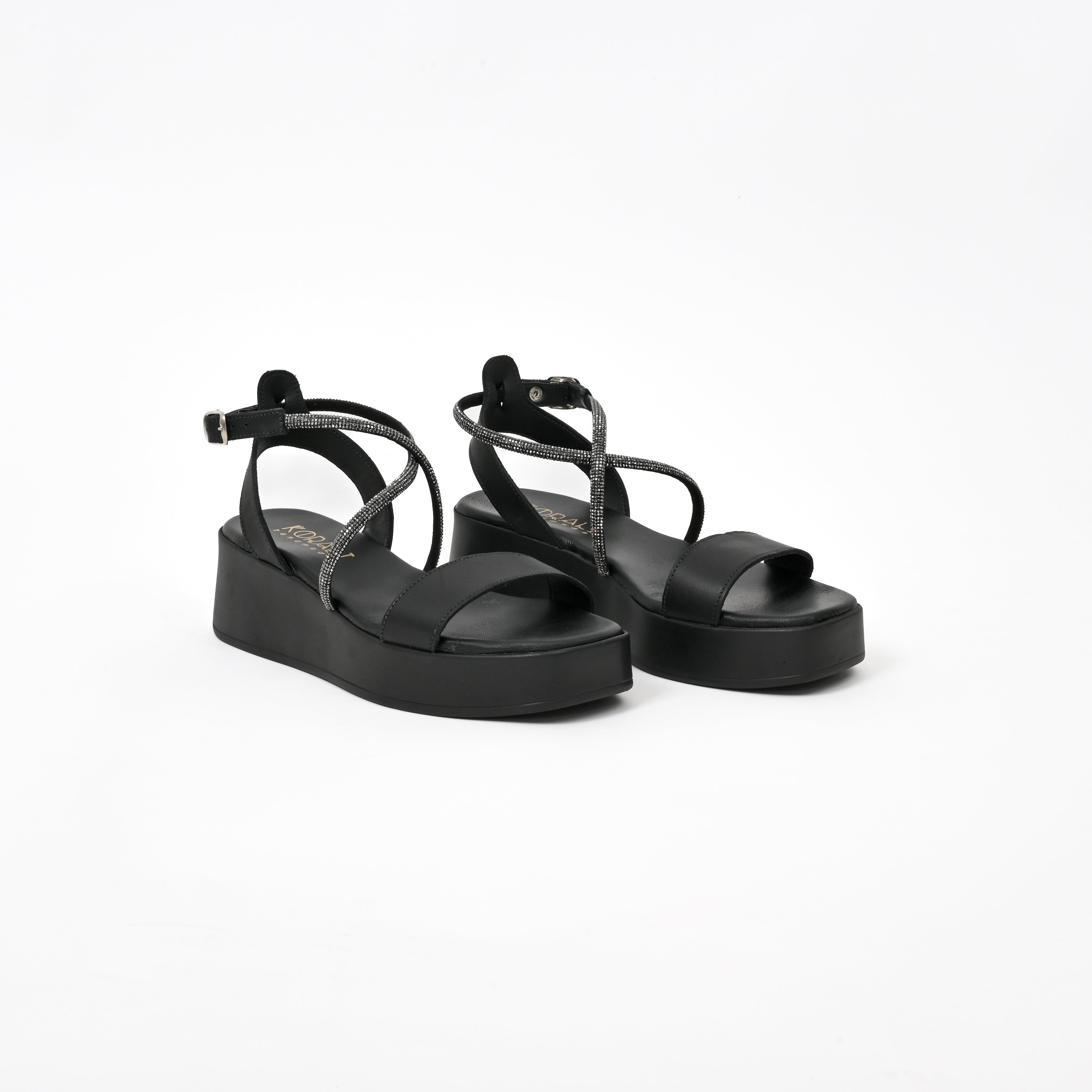 MALVINA Sparkly Flatform Sandals