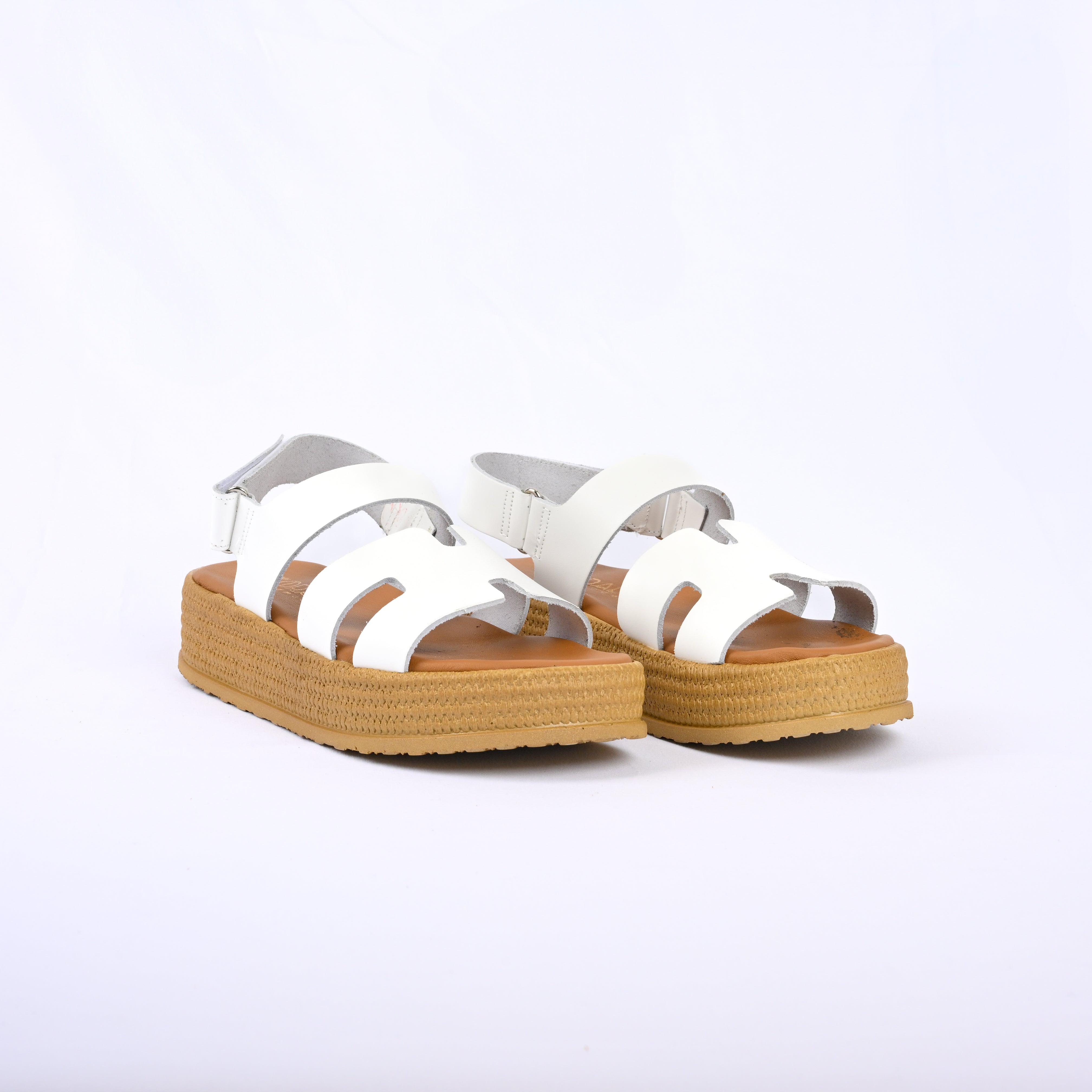 KORALIA Leather Flatform with Espadrille Sole
