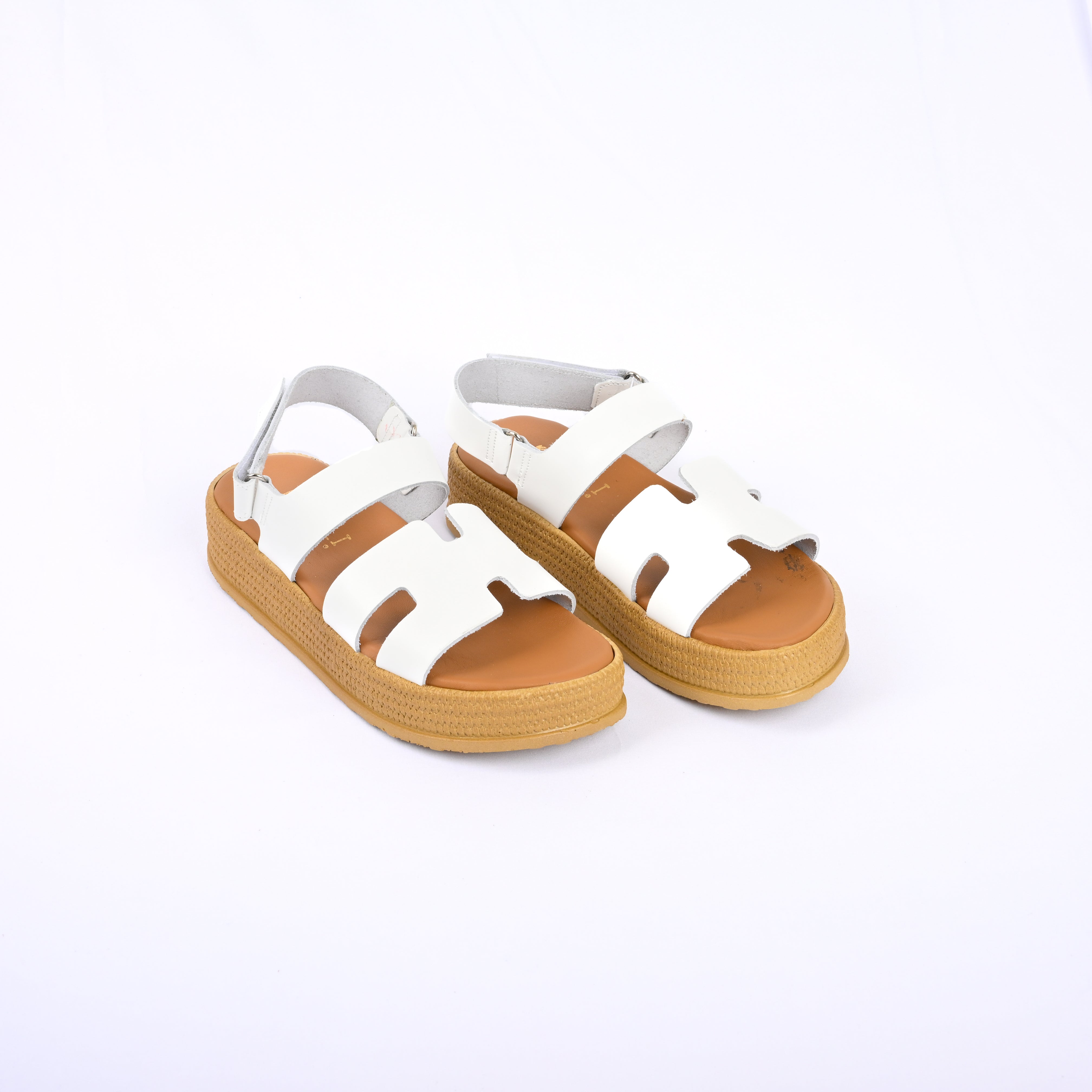 KORALIA Leather Flatform with Espadrille Sole