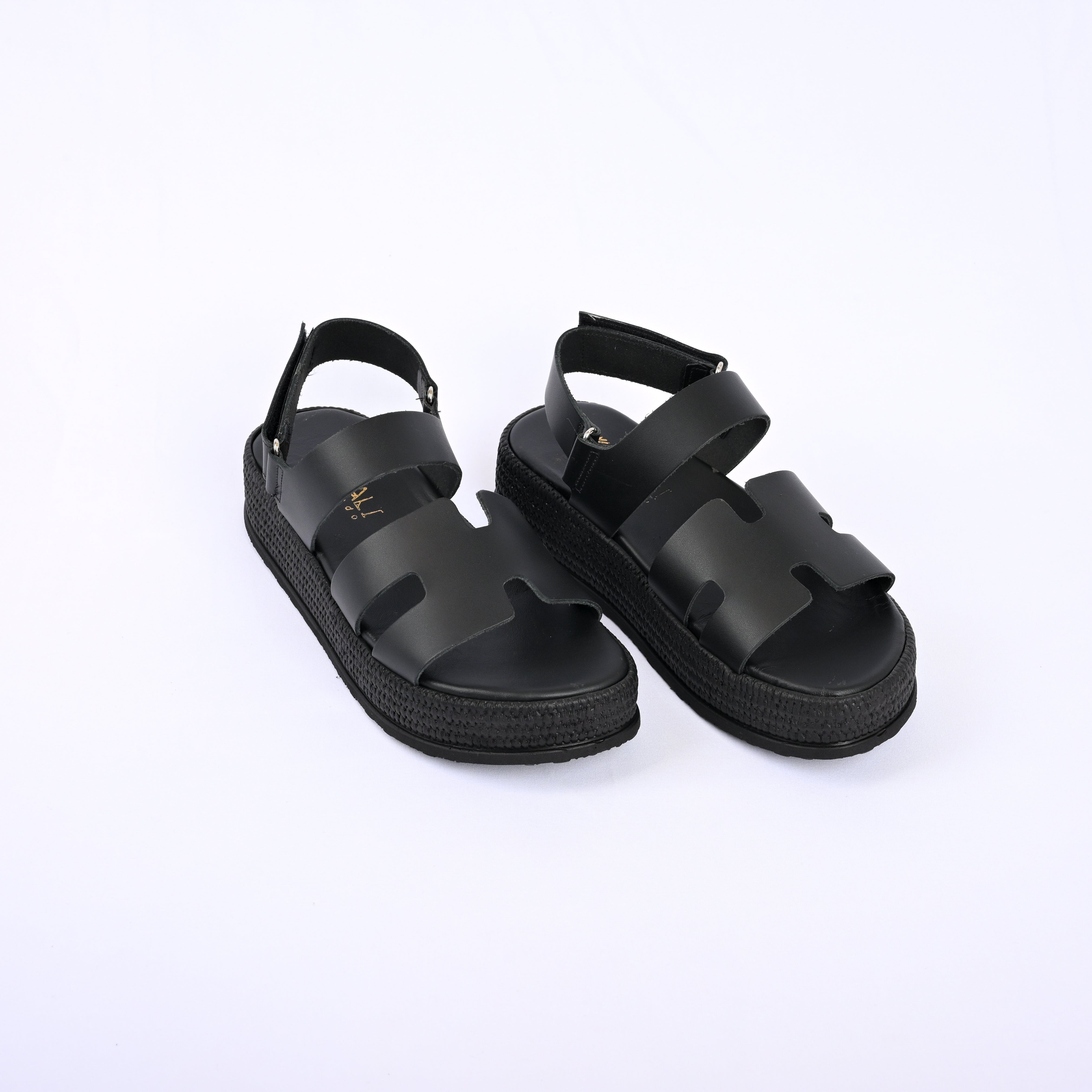 KORALIA Leather Flatform with Espadrille Sole