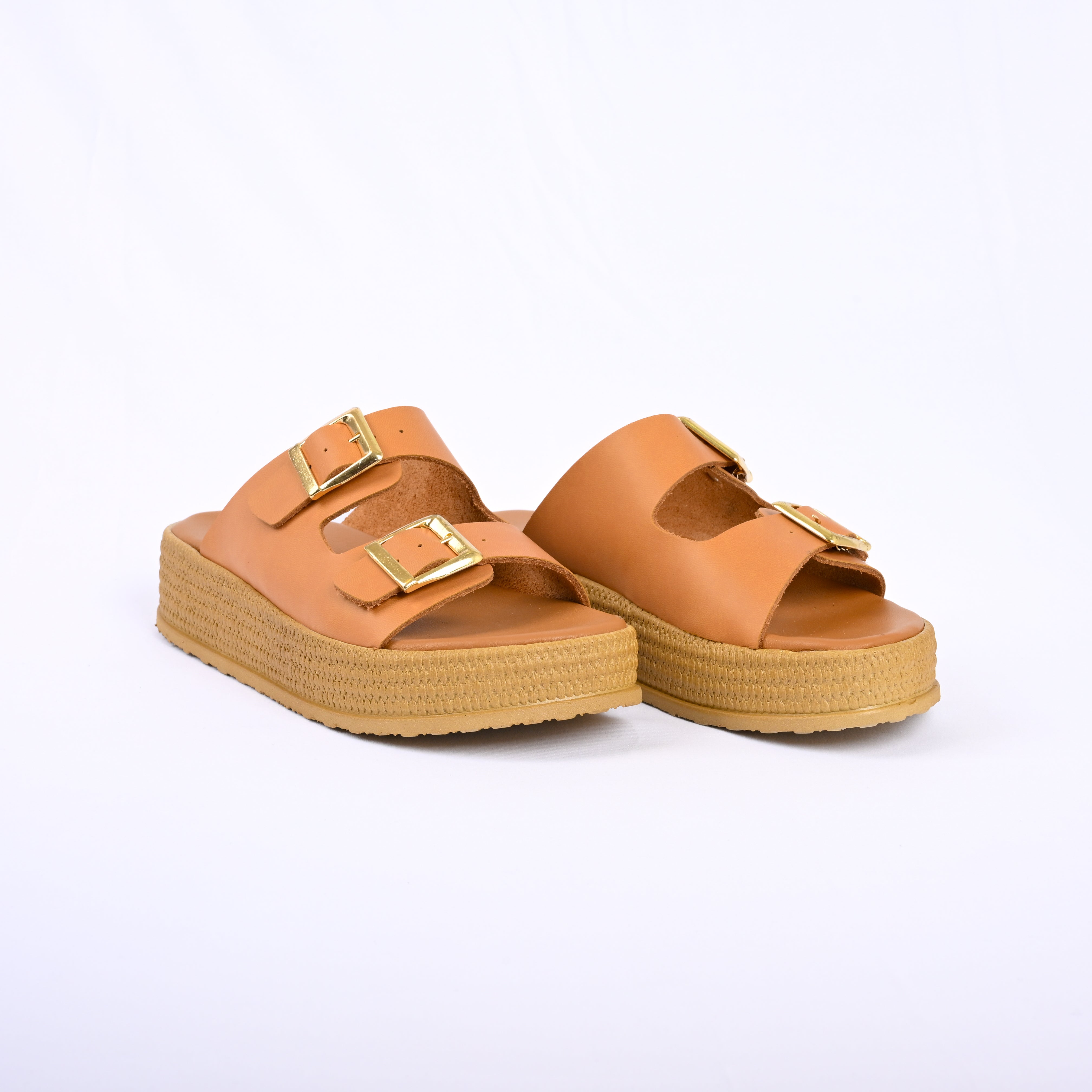 FOTINI Double-Buckle Espadrille Sandals