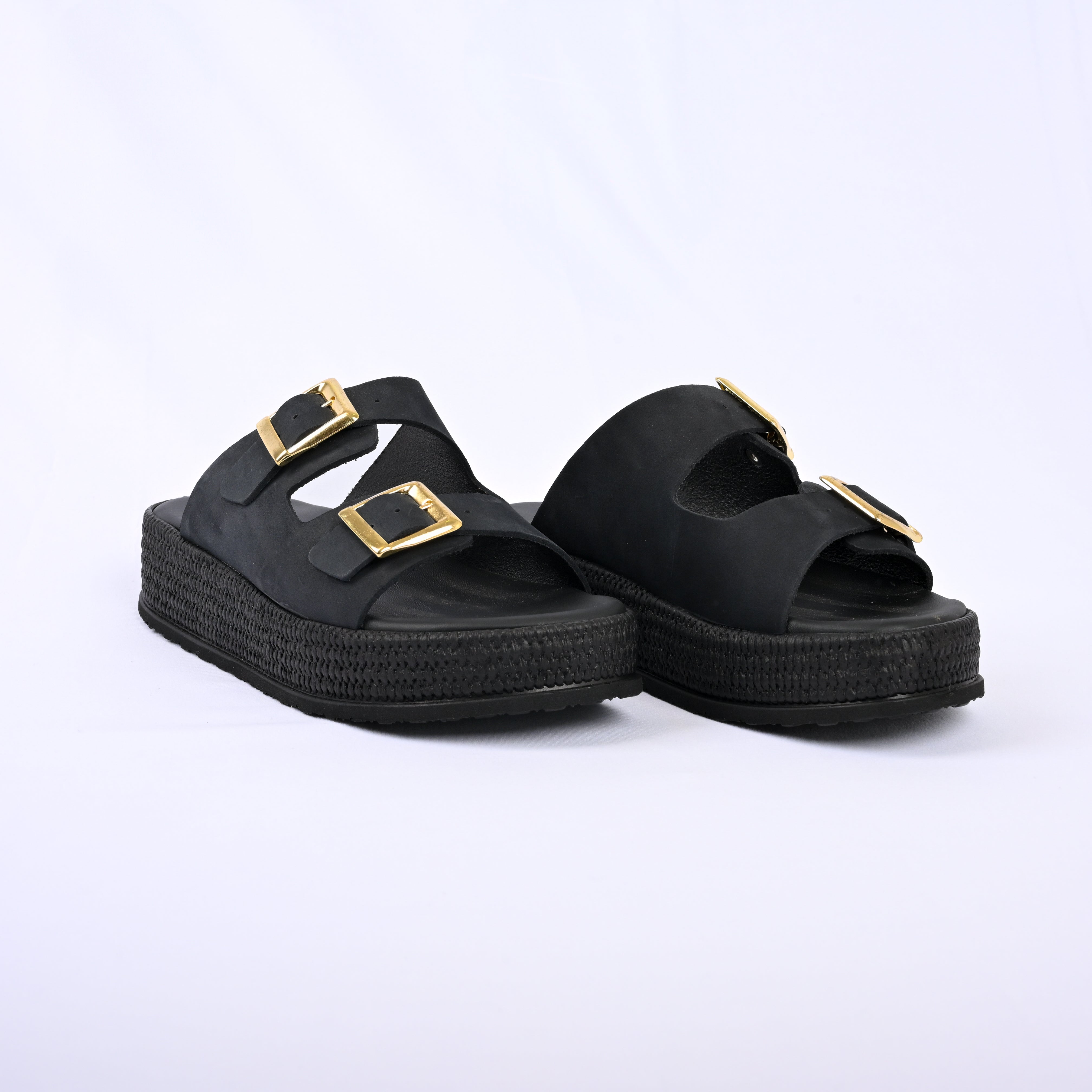 FOTINI Double-Buckle Espadrille Sandals