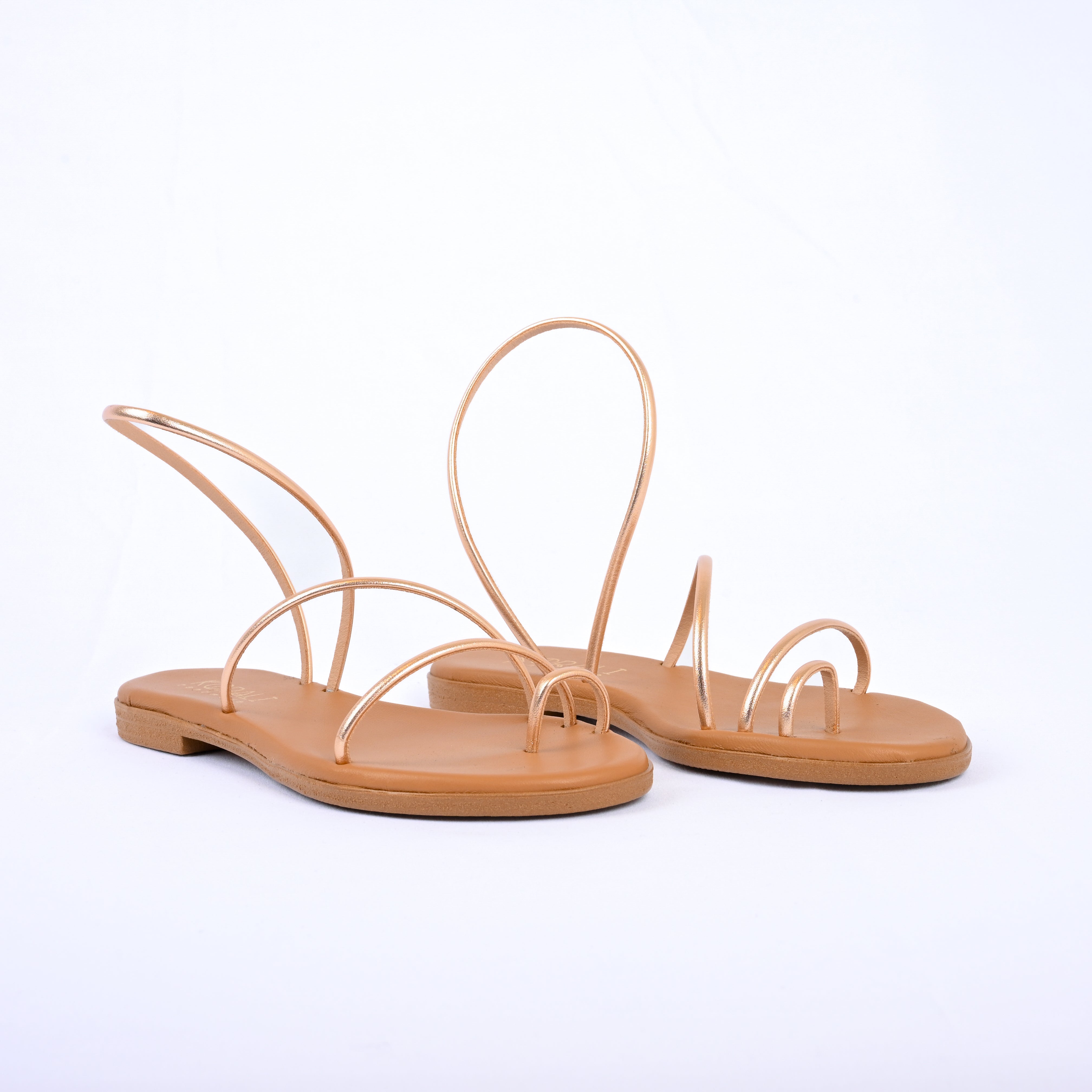 EURYDICE Minimal Leather Strap Sandal