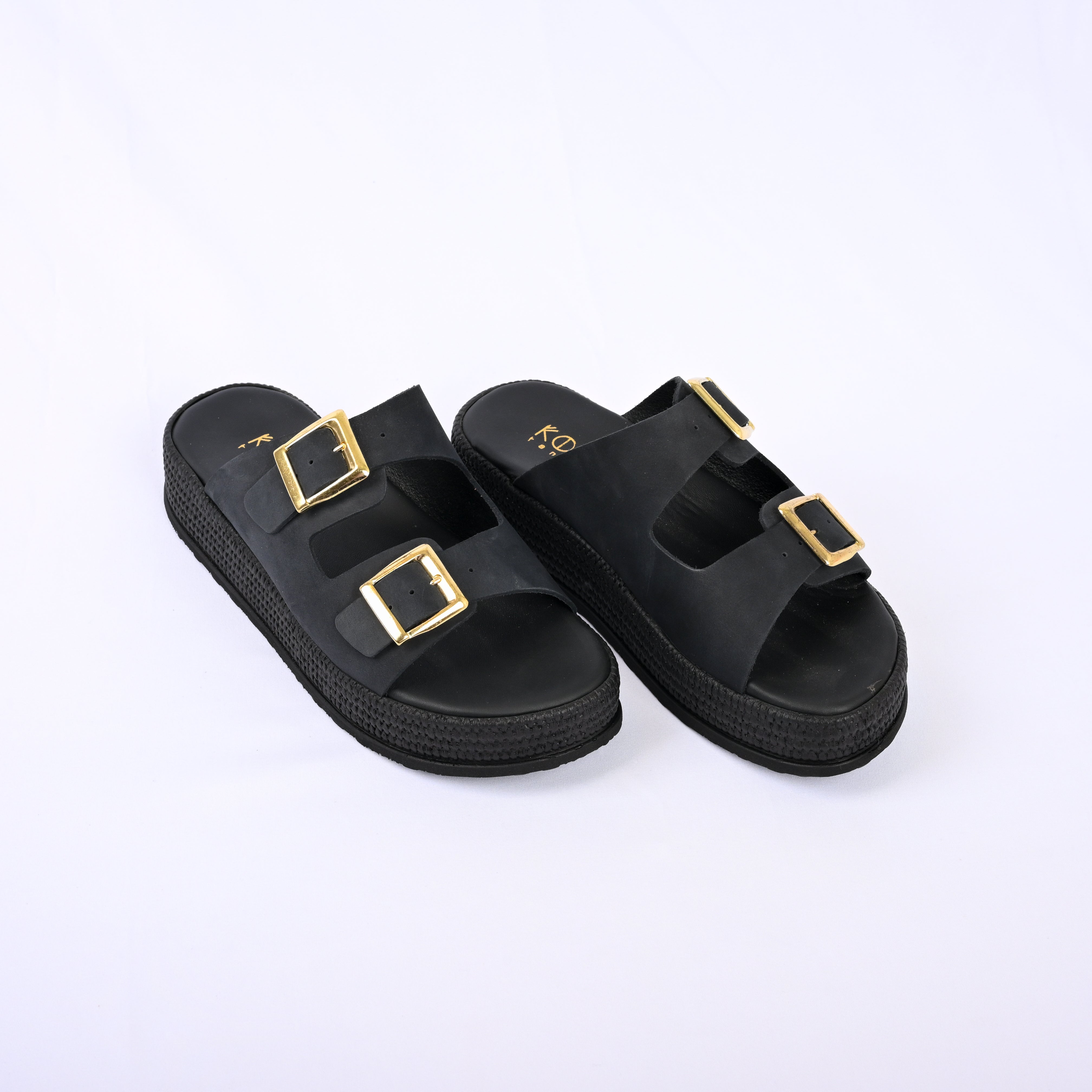 FOTINI Double-Buckle Espadrille Sandals