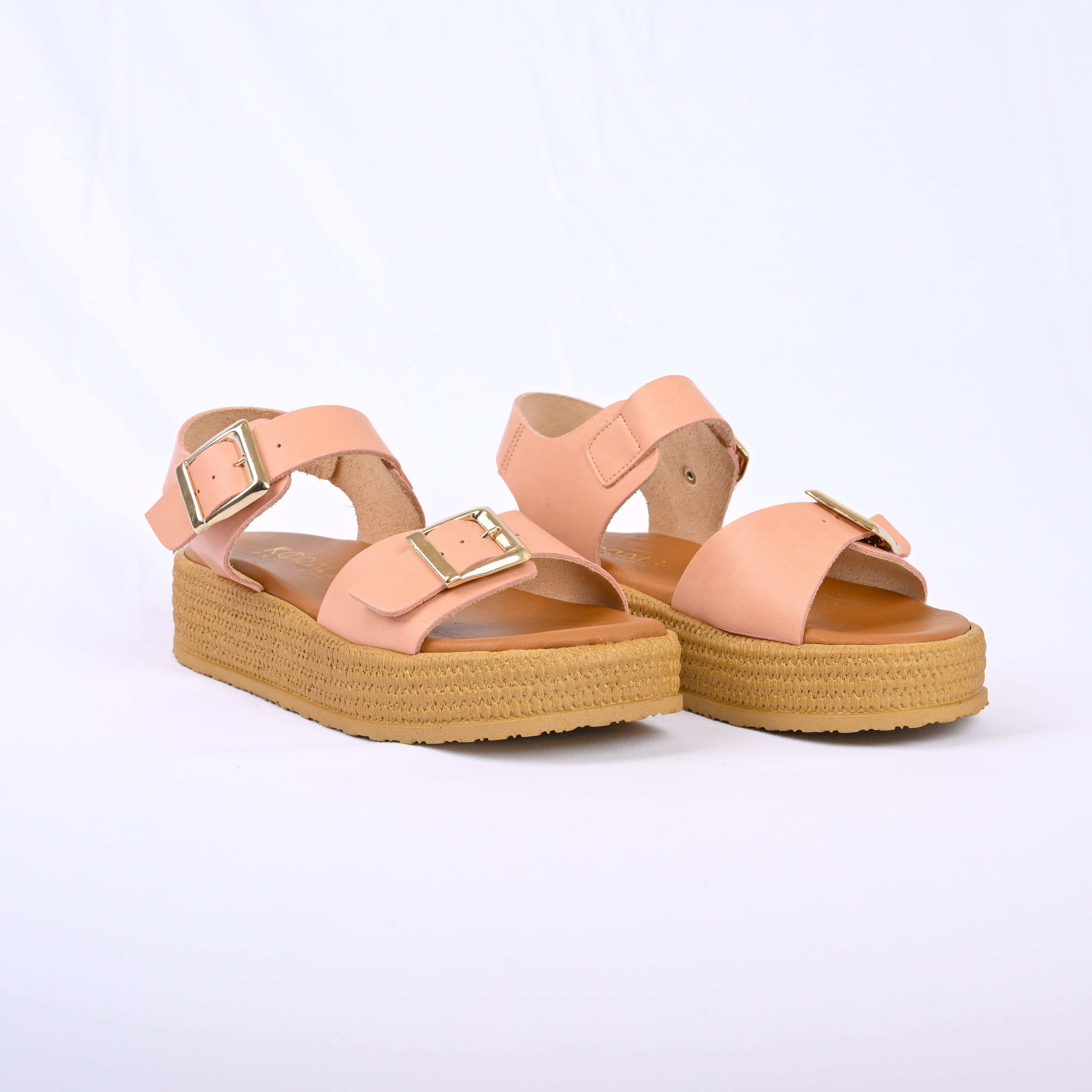 VASILIKI Leather Buckle Sandals