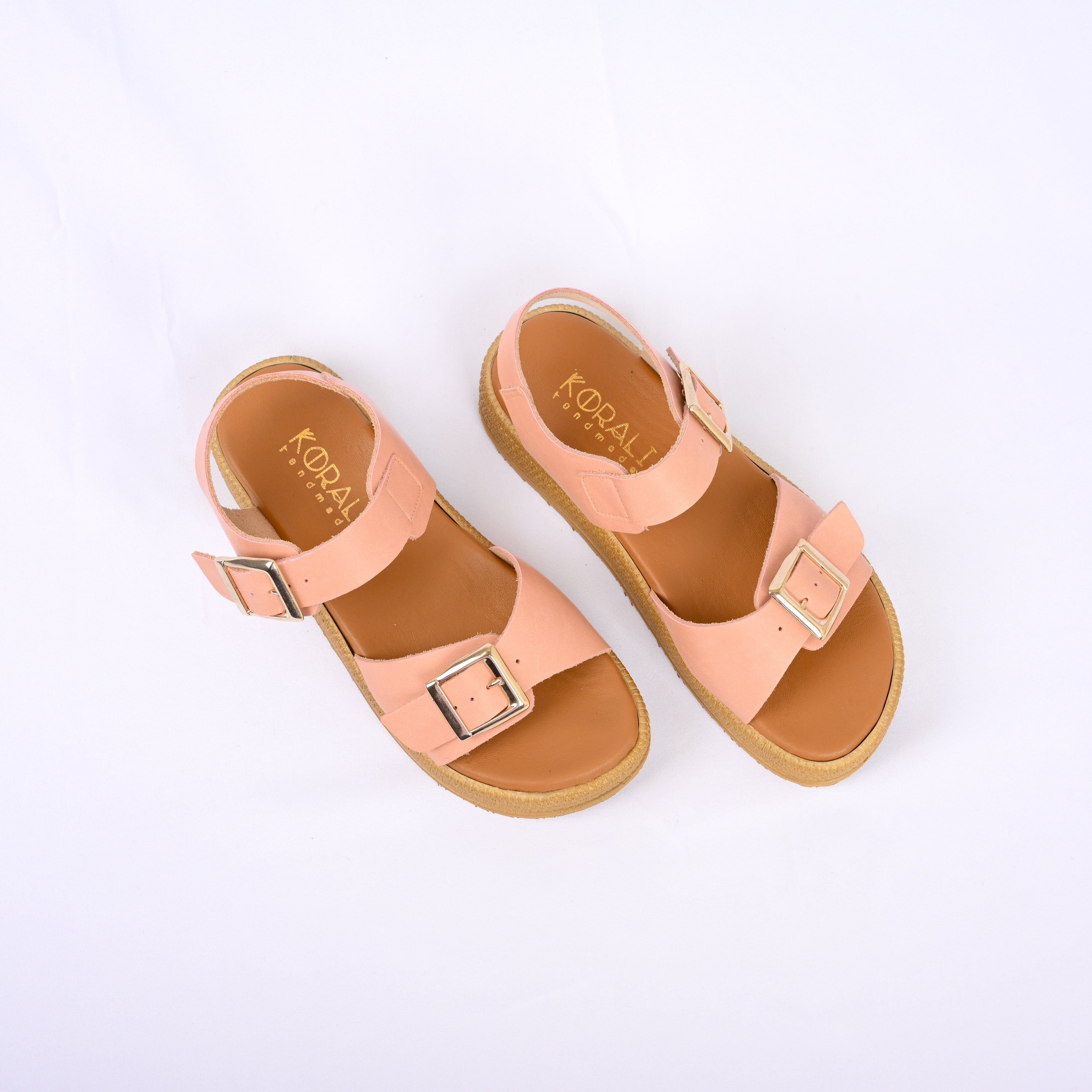 VASILIKI Leather Buckle Sandals