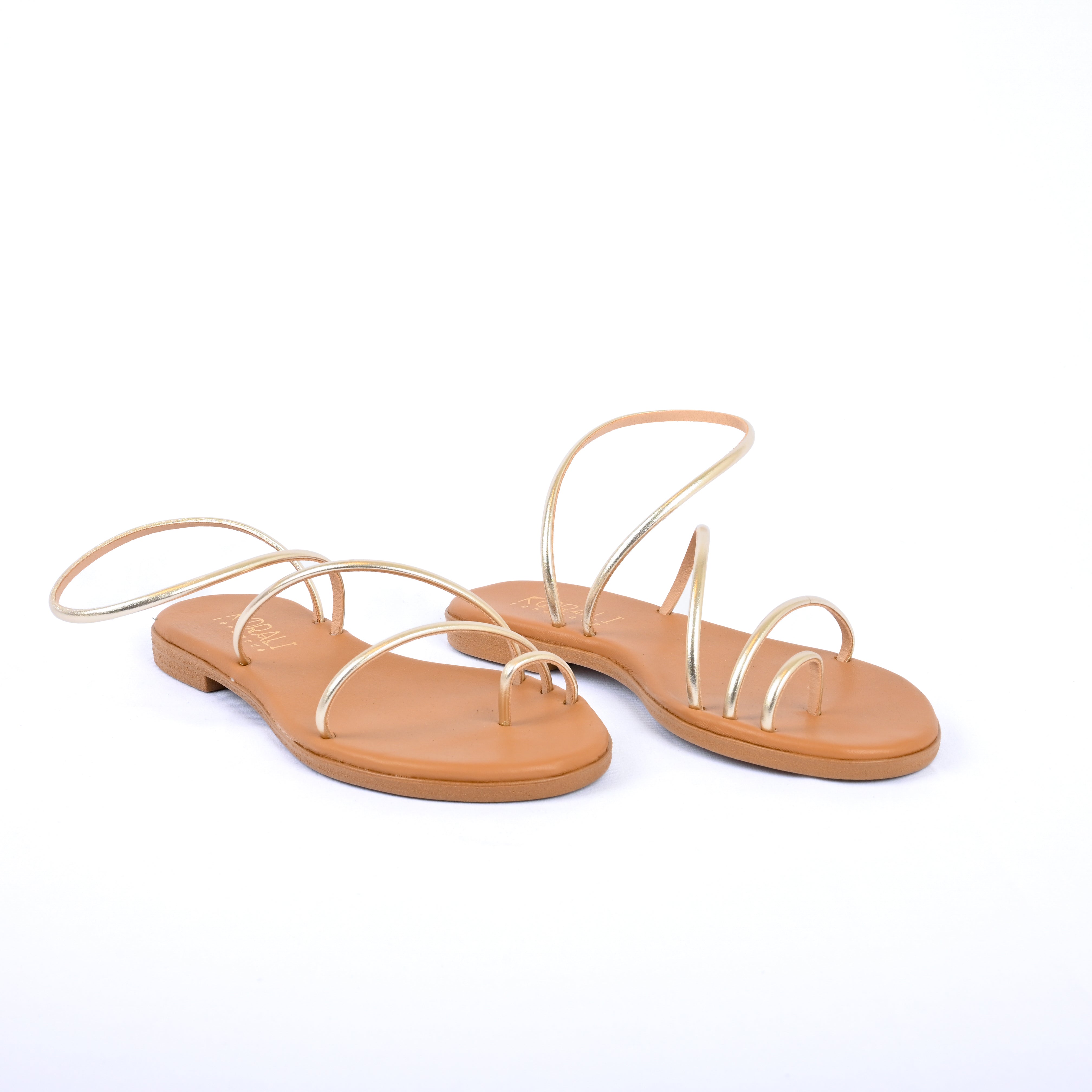 EURYDICE Minimal Leather Strap Sandal