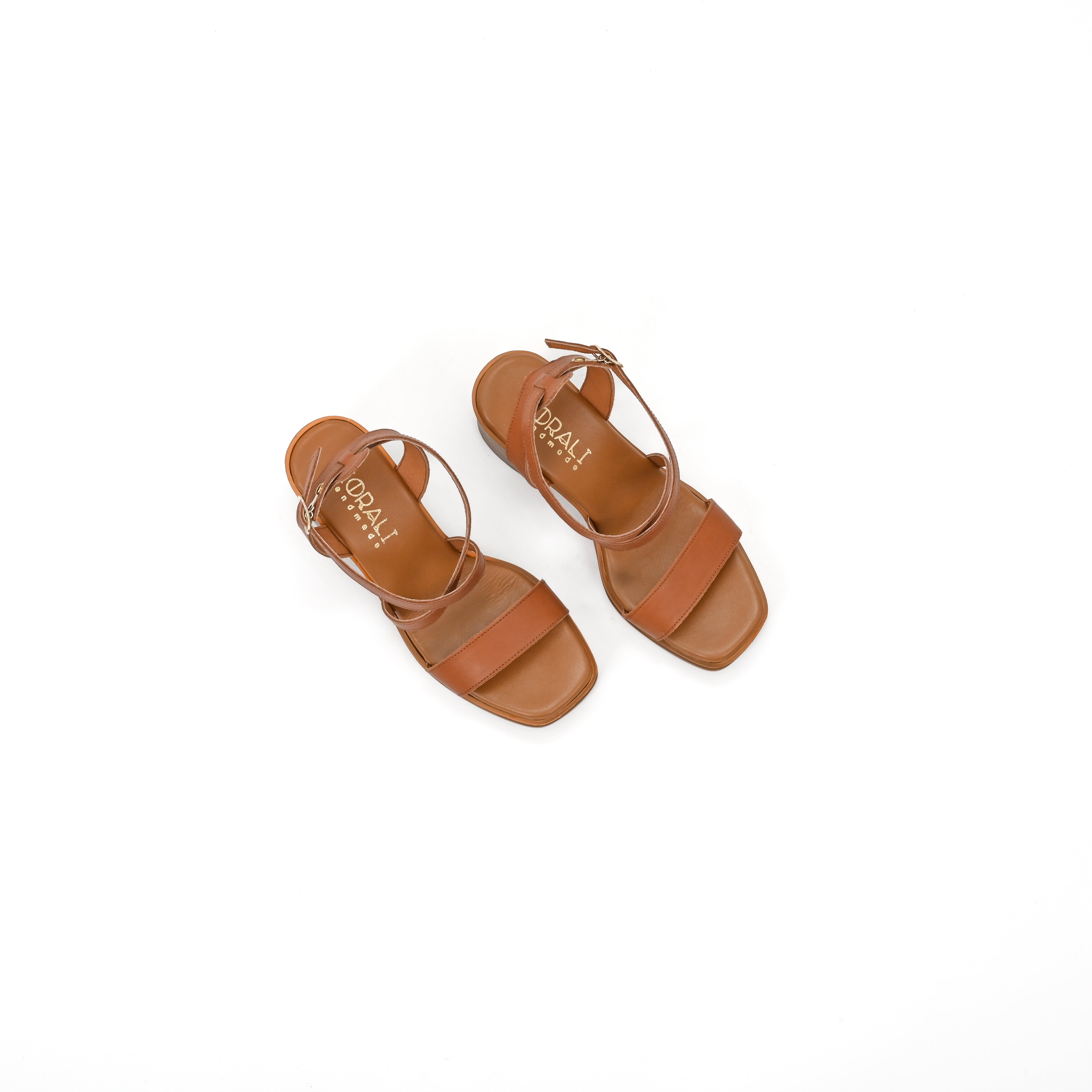IRA Cross-Strap Block Heel Sandals