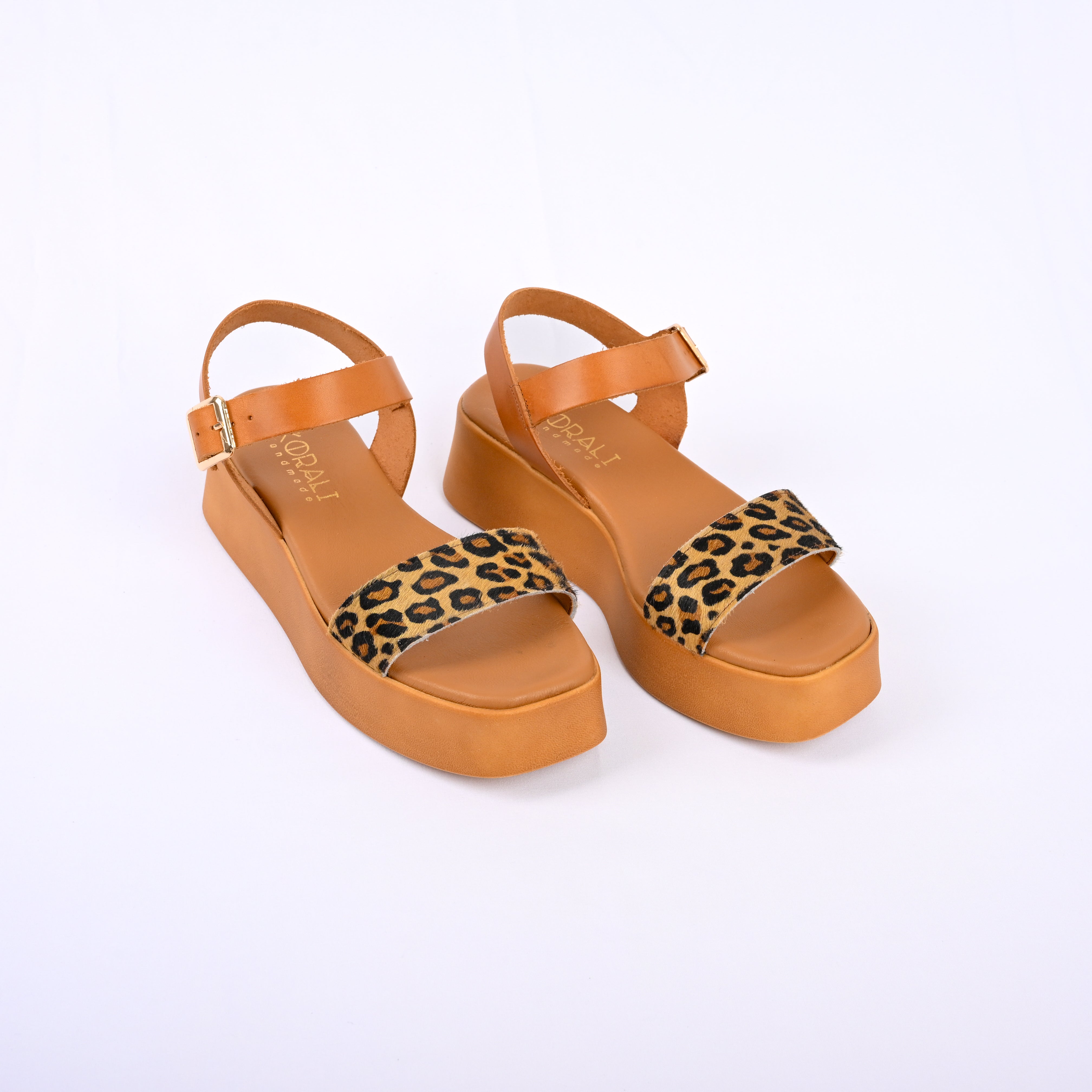 ARETI Leather Platform Sandals