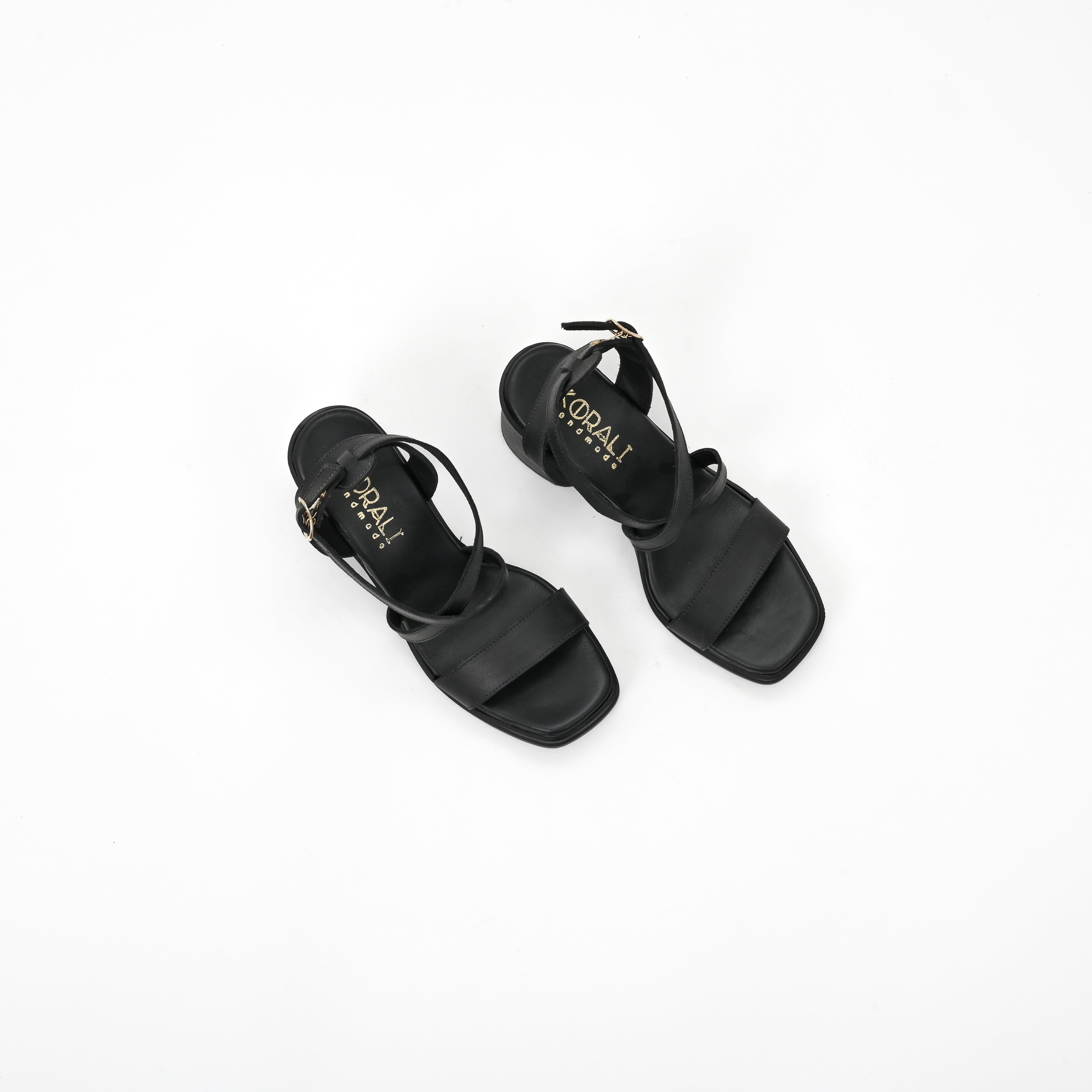 IRA Cross-Strap Block Heel Sandals