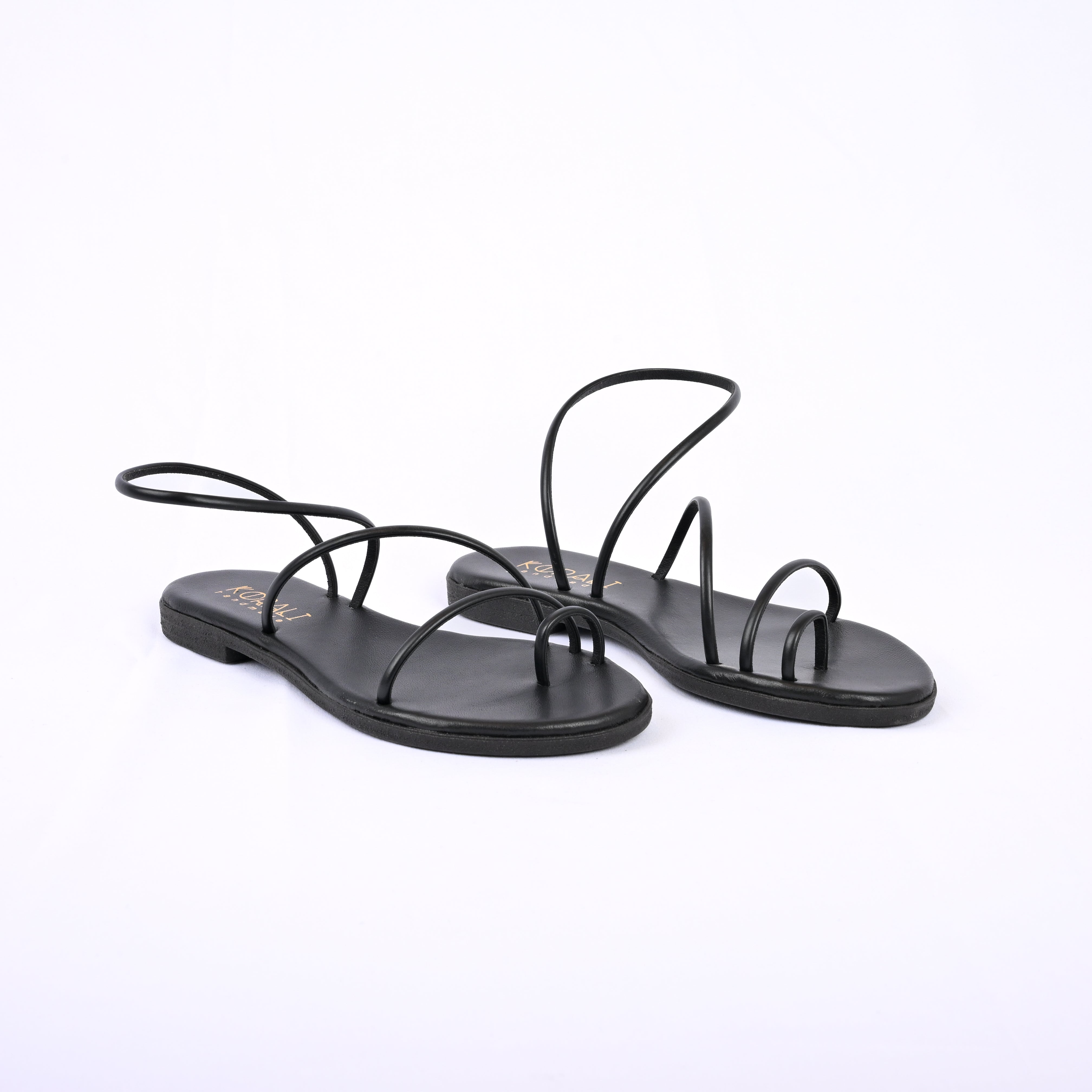 EURYDICE Minimal Leather Strap Sandal