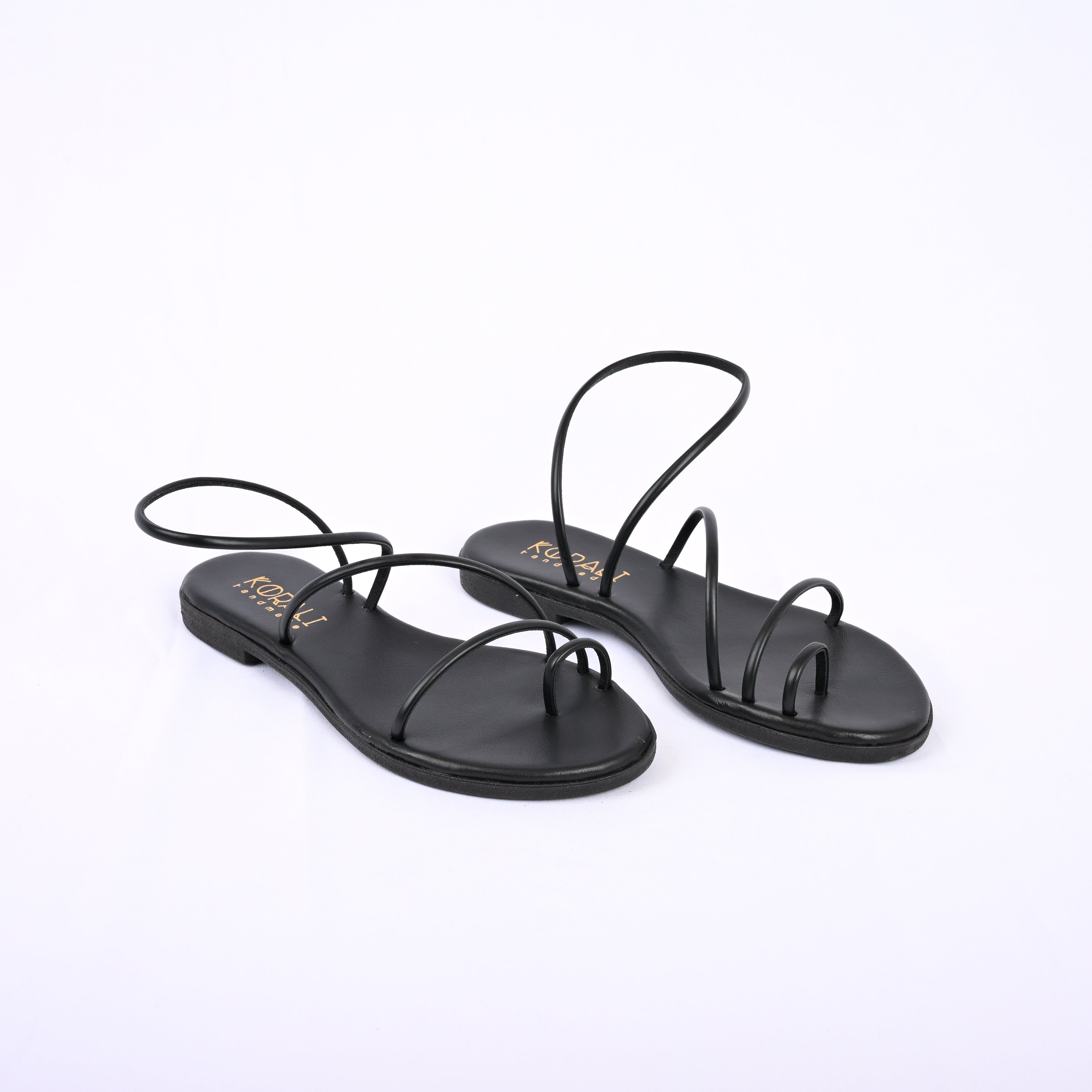 EURYDICE Minimal Leather Strap Sandal