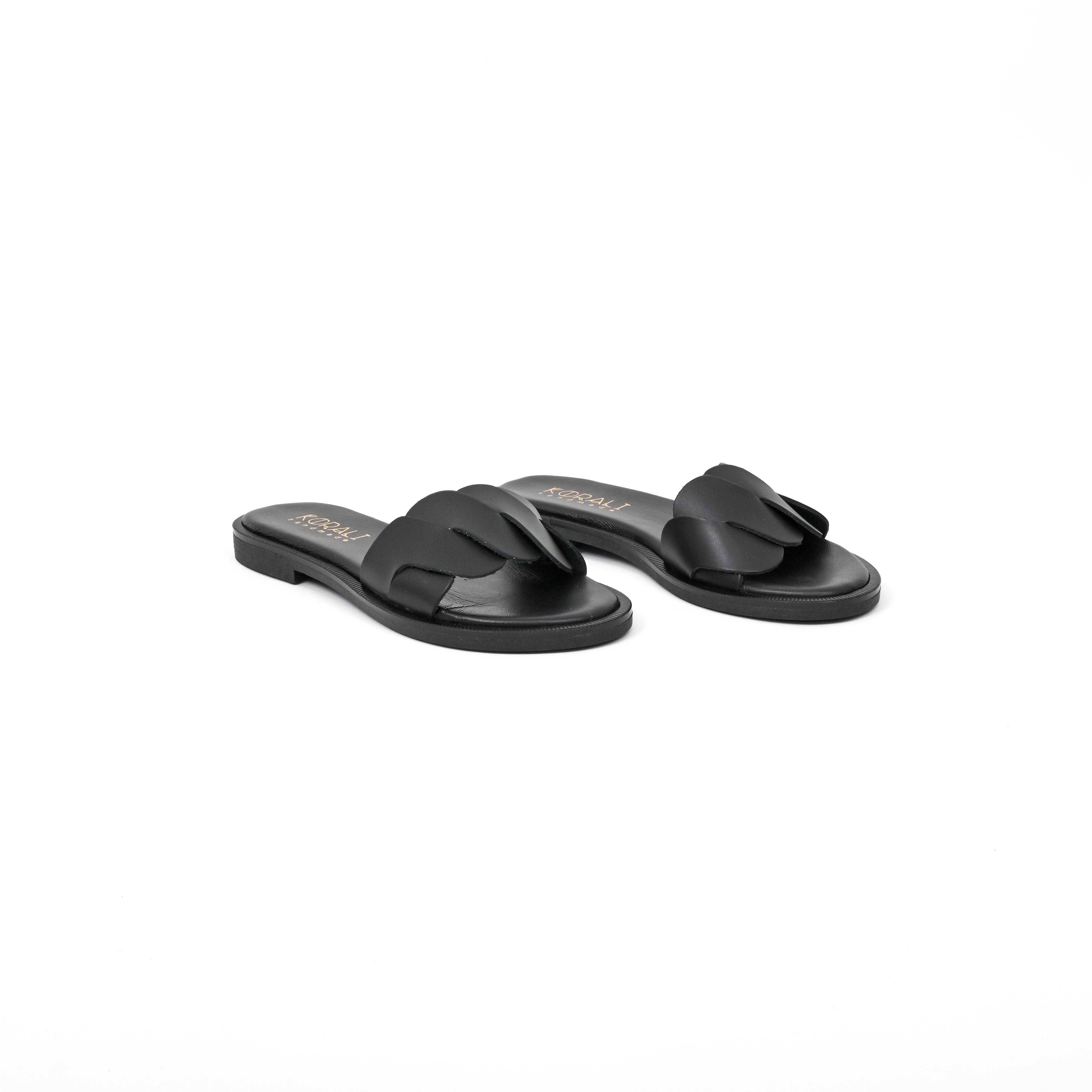 IRMA Flat Sandals with Asymmetric Strap