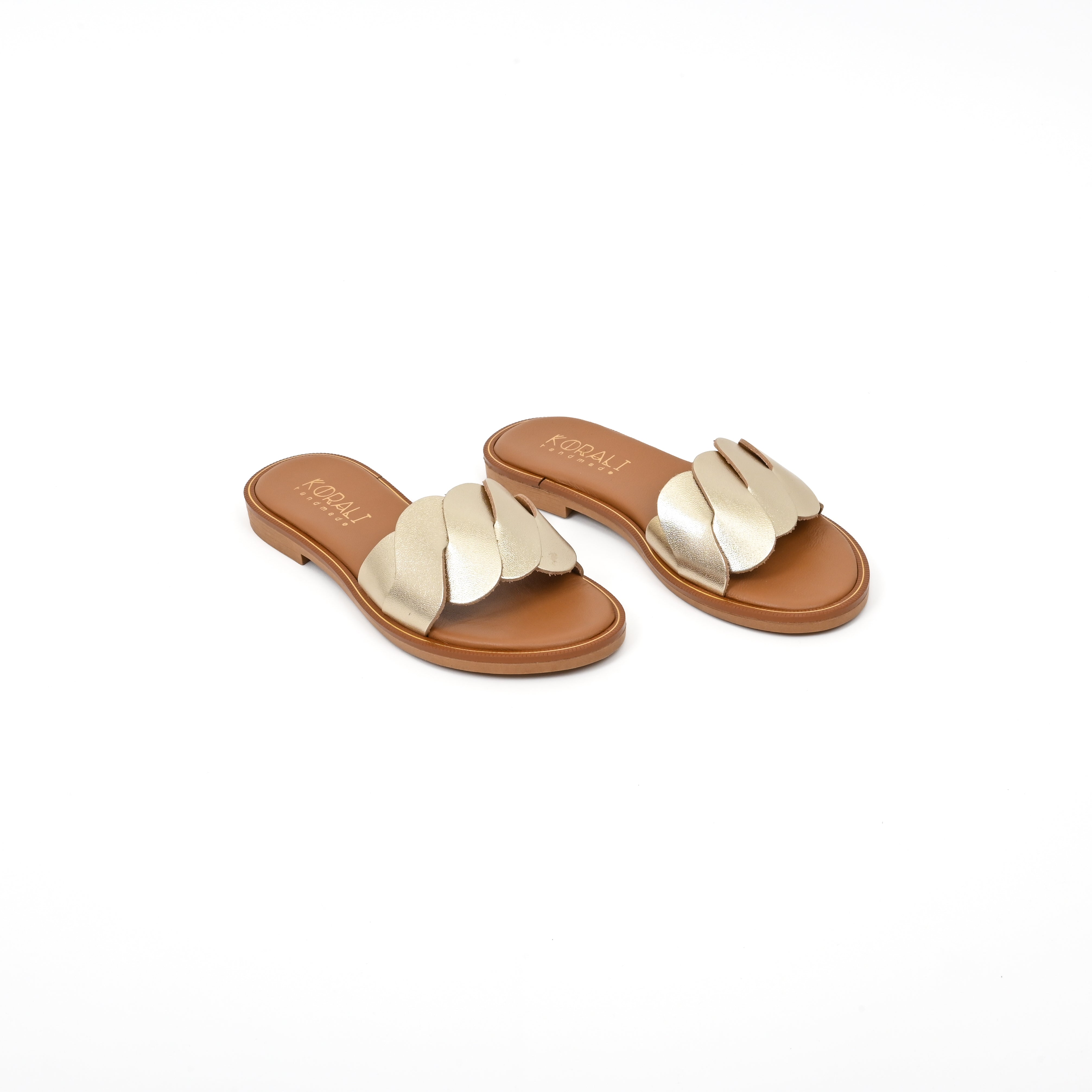 IRMA Flat Sandals with Asymmetric Strap