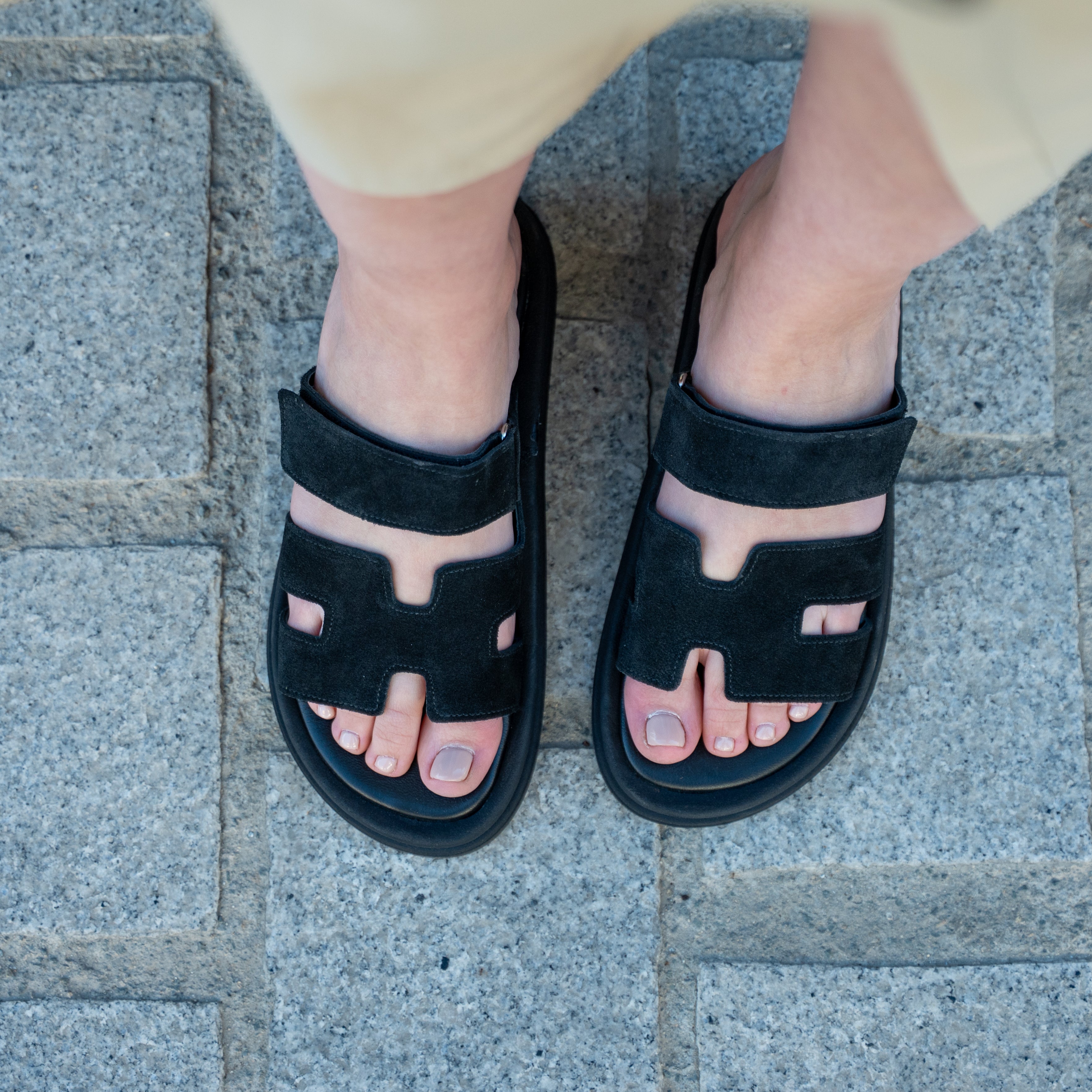 ISMINI Suede H-Cut Slides
