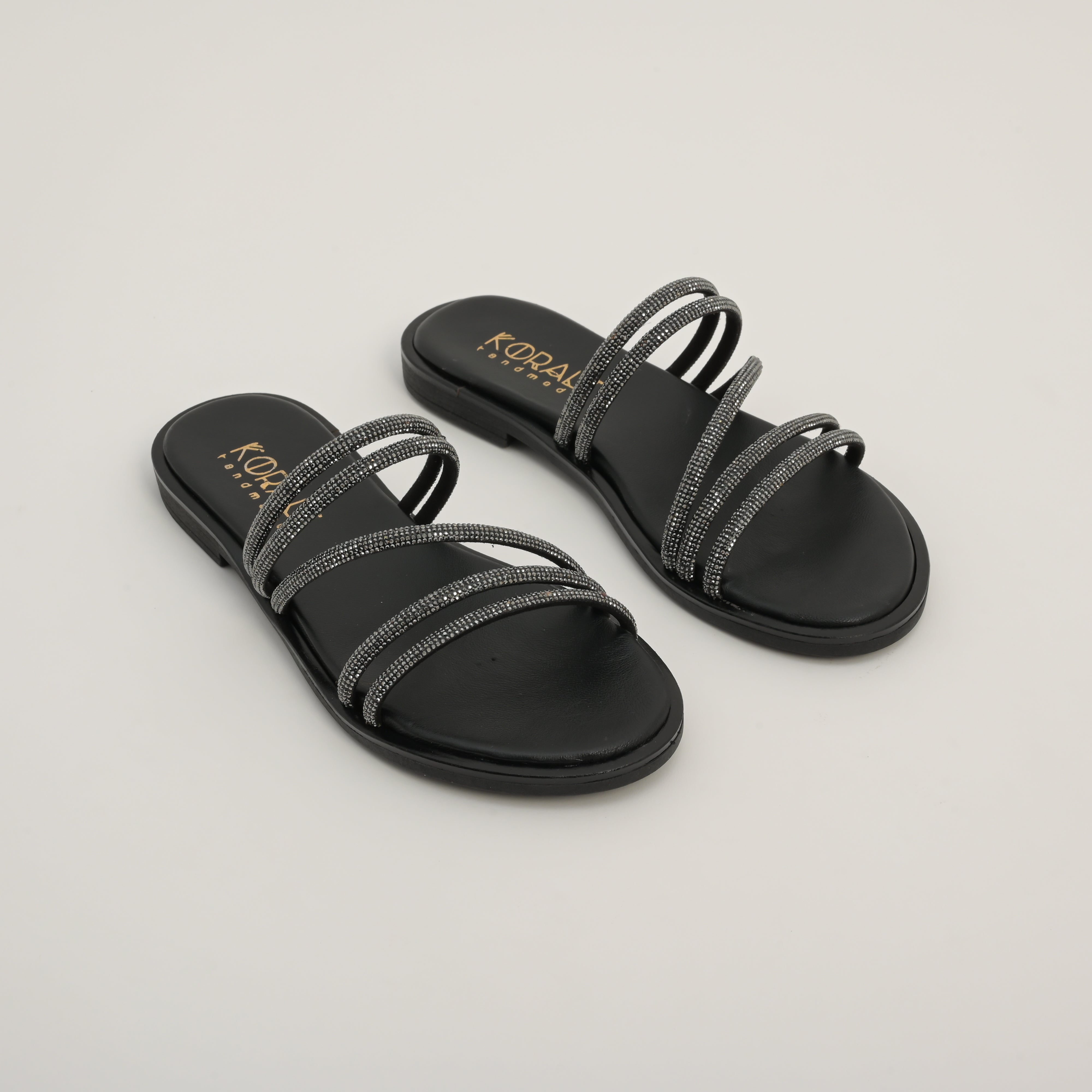 AIMILIA Embellished Strappy Flat Sandal