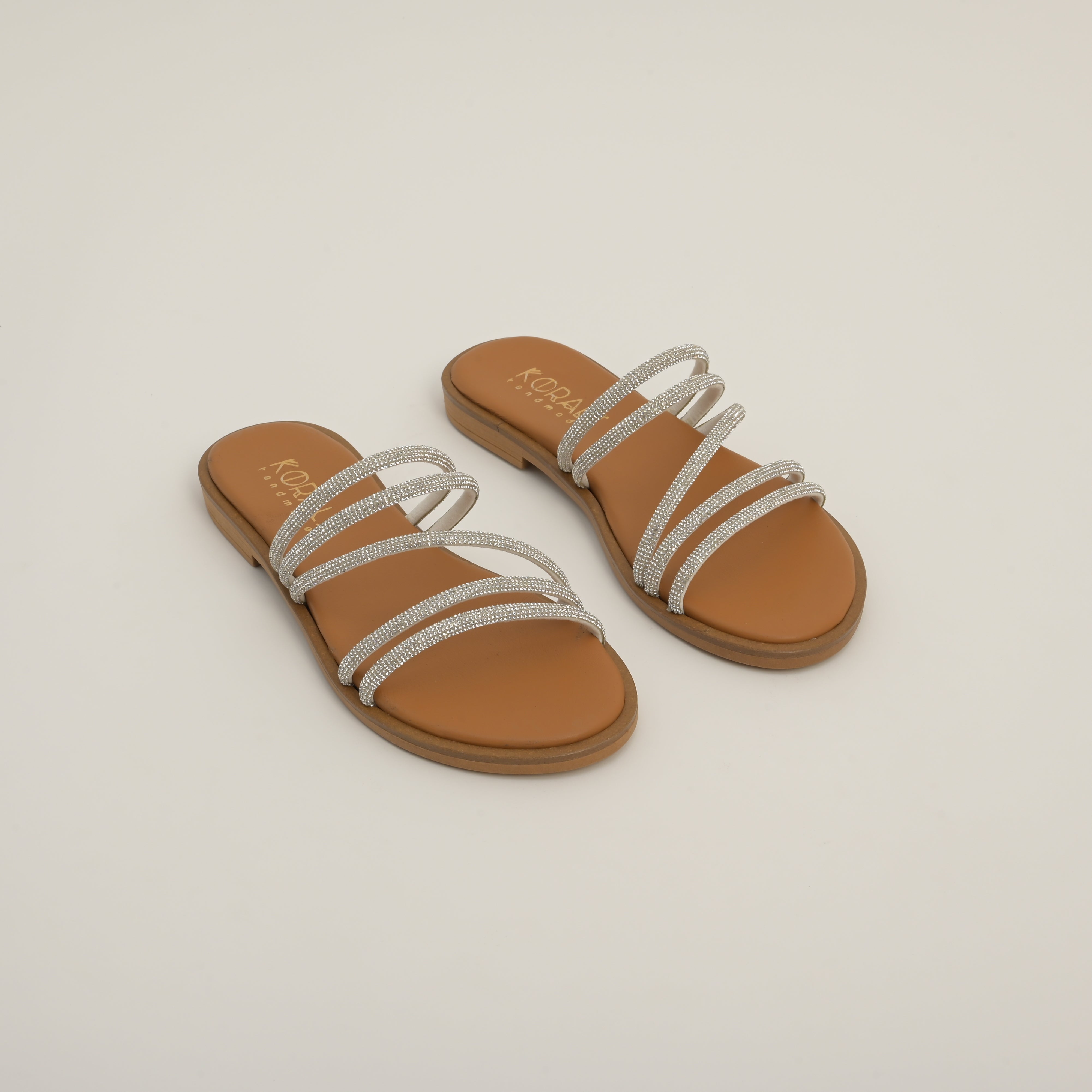 AIMILIA Embellished Strappy Flat Sandal