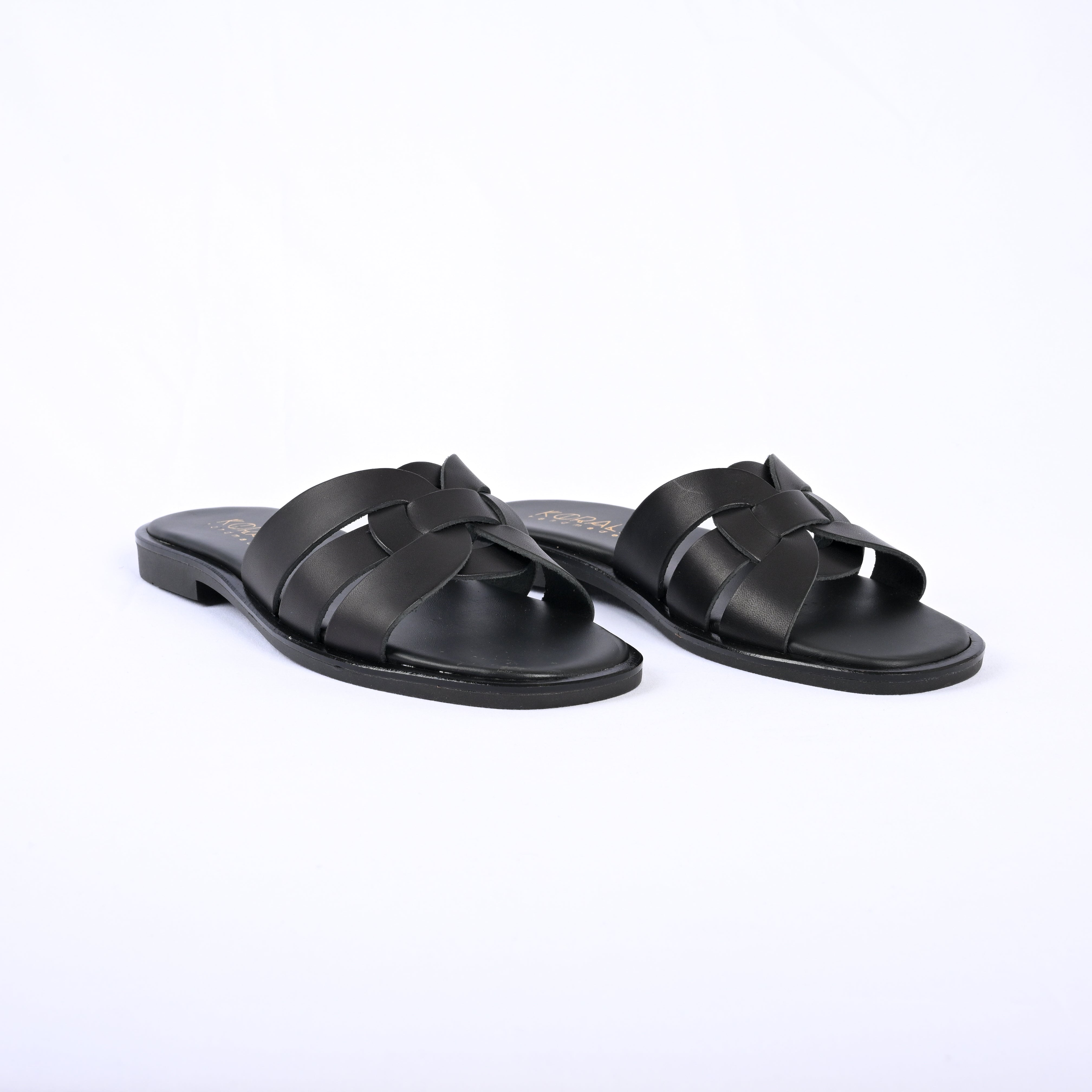 KEISI Knot-Detail Slip-On Sandals