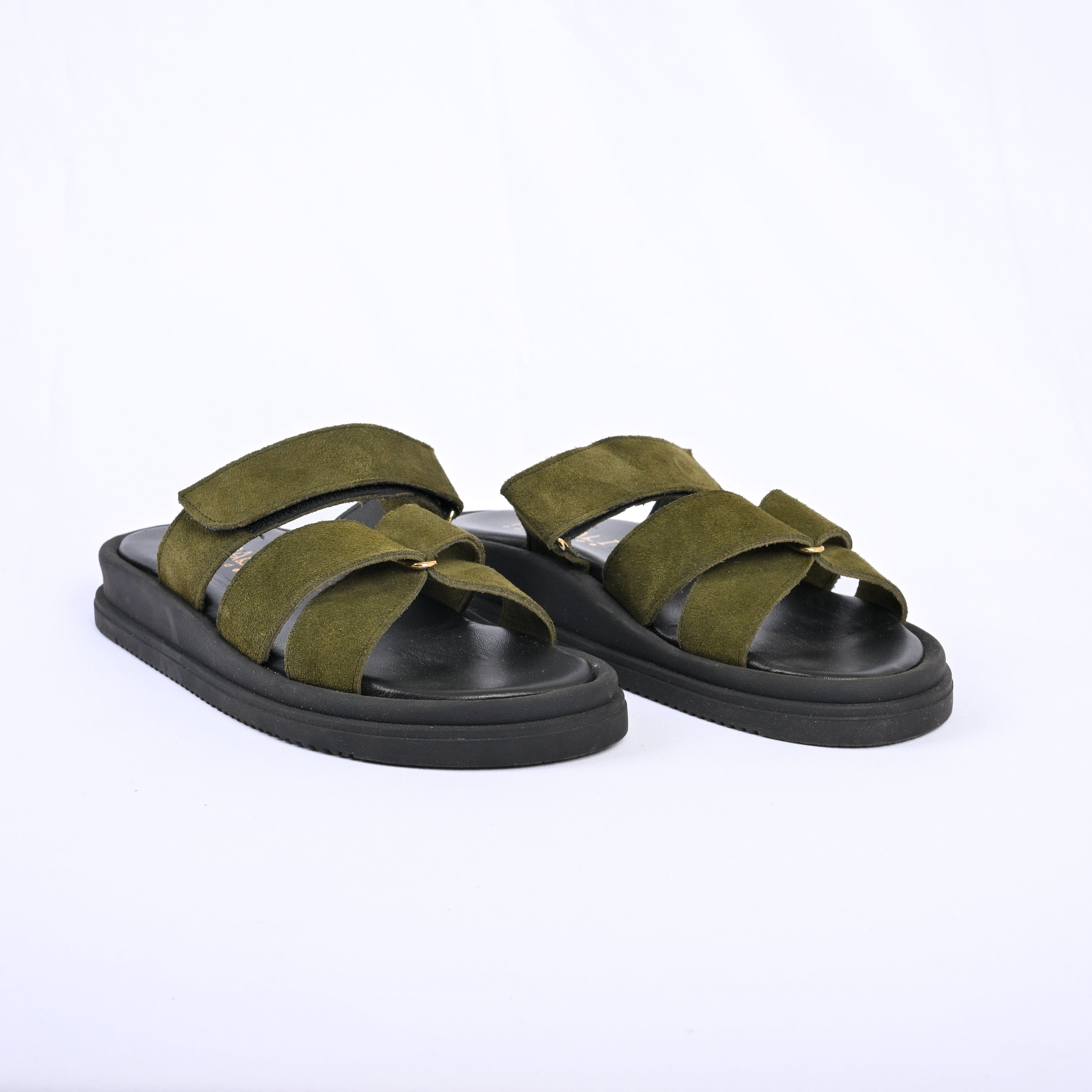 CHLOE Butterfly Strap Suede Slides