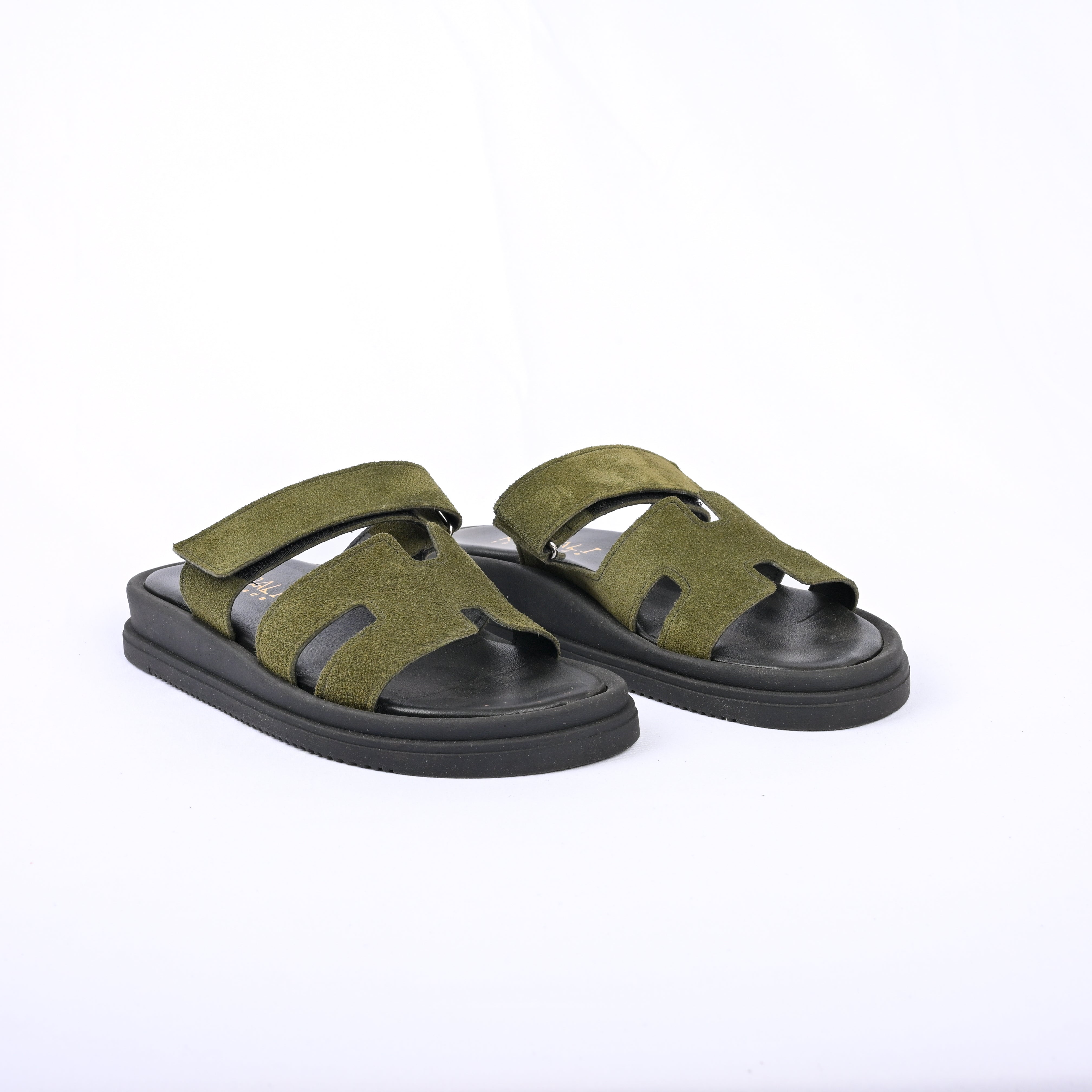 Ismini ISMINI Suede H-Cut Slides – Korali Handmade