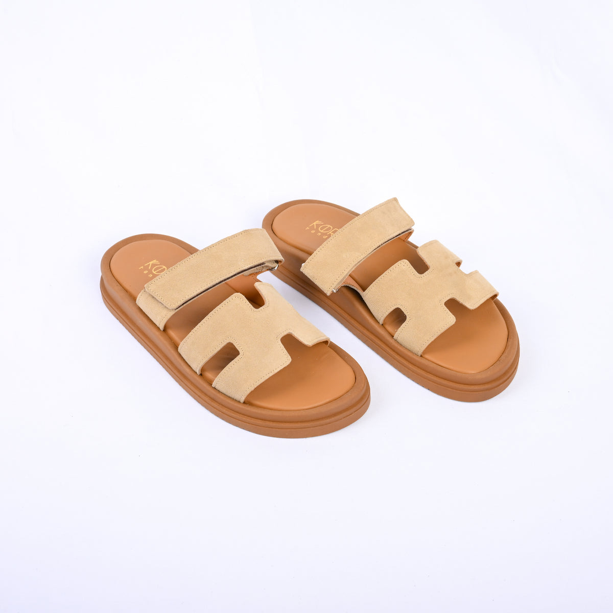 ISMINI Suede H-Cut Slides – Korali Handmade