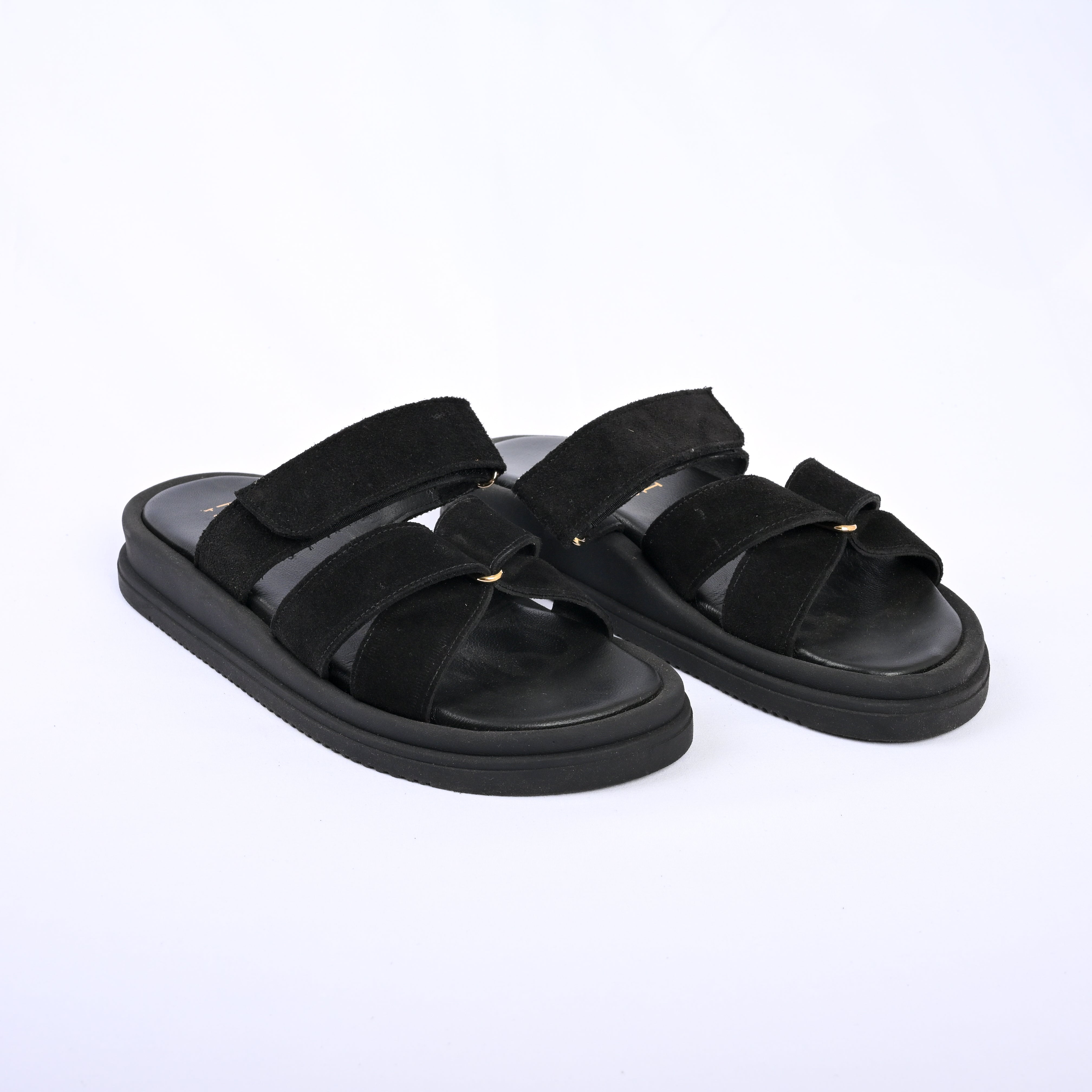 CHLOE Butterfly Strap Suede Slides