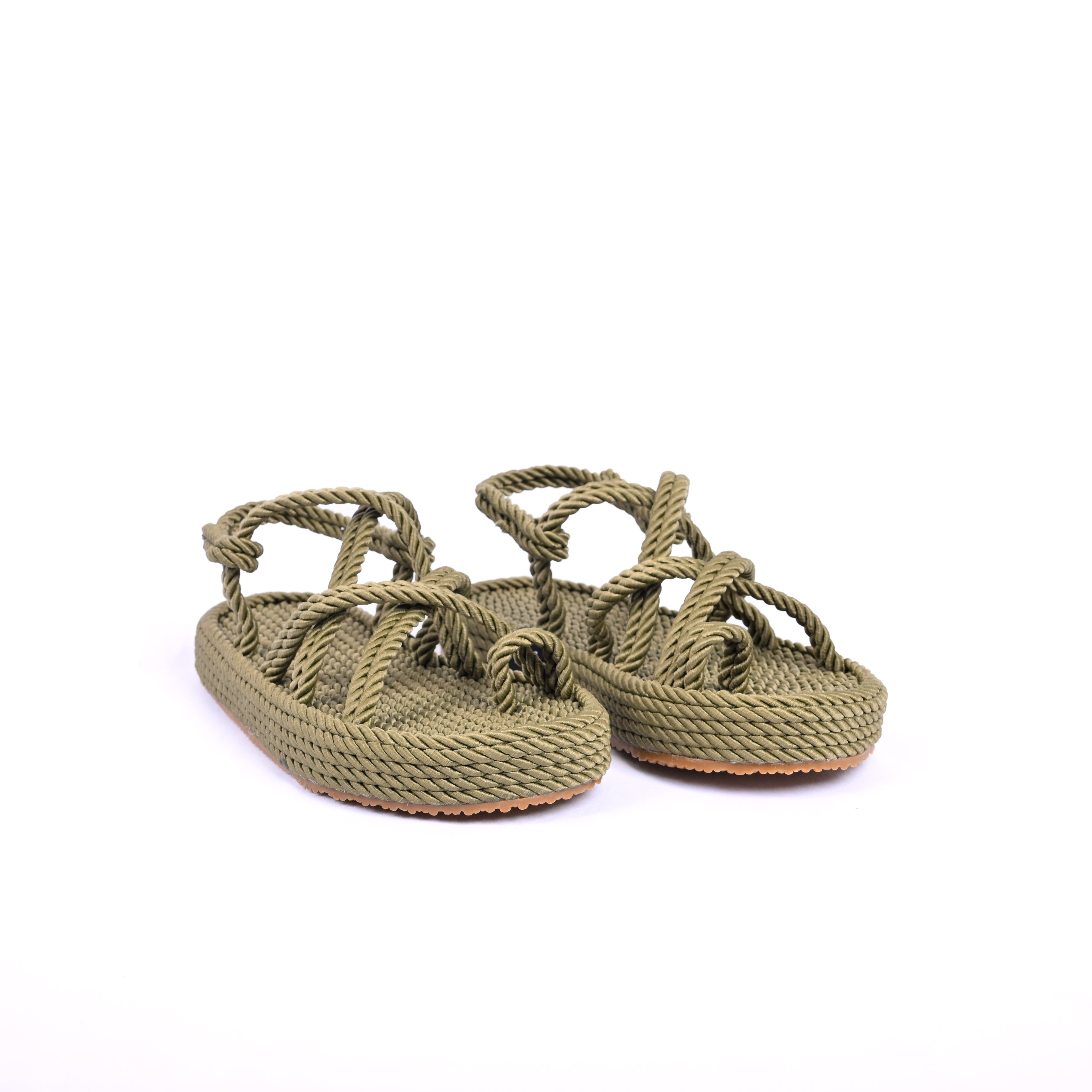 Khaki Rope Sandal with Toe Loop – Handmade by Twist
