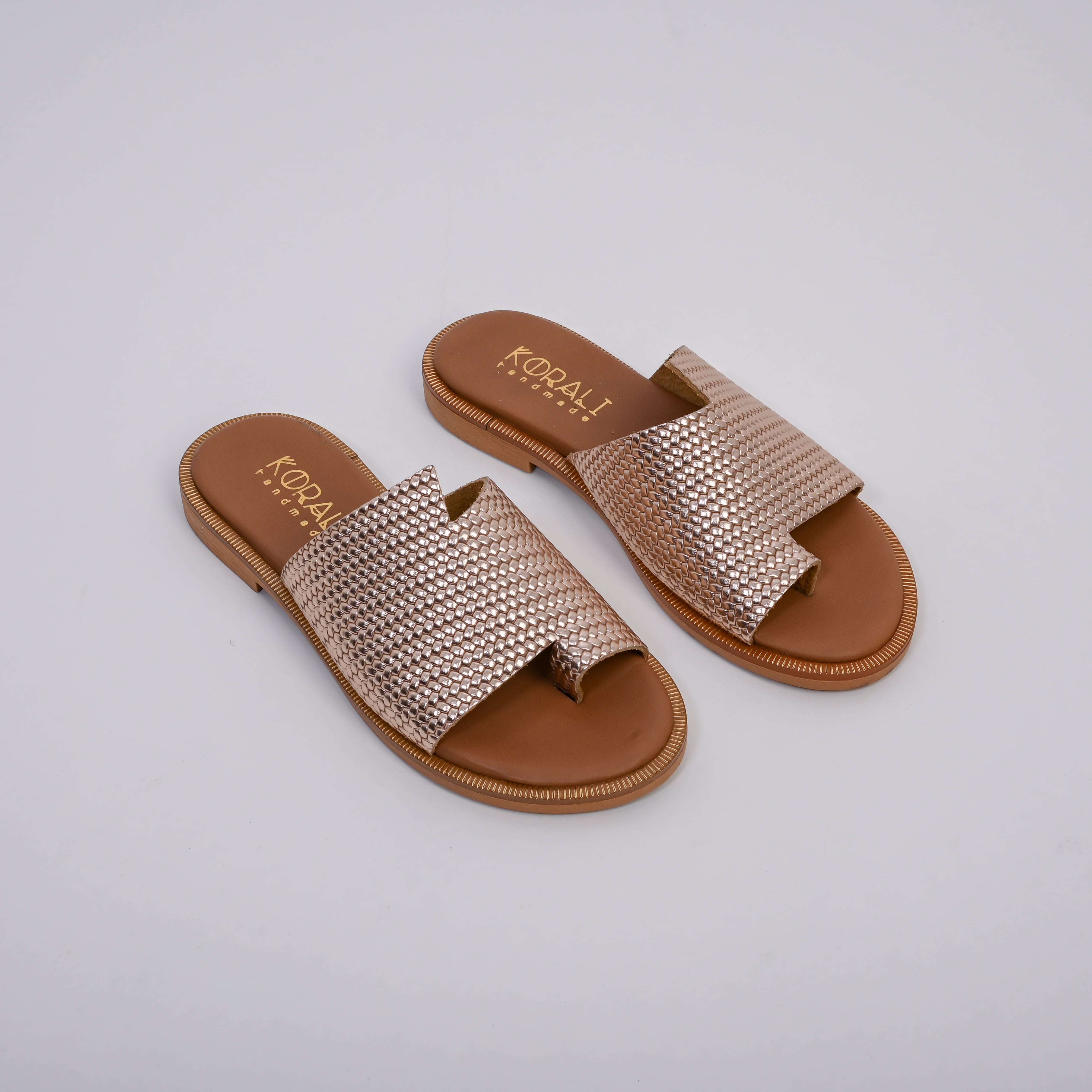 KLYMENI Suede Sandal with Asymmetric Strap